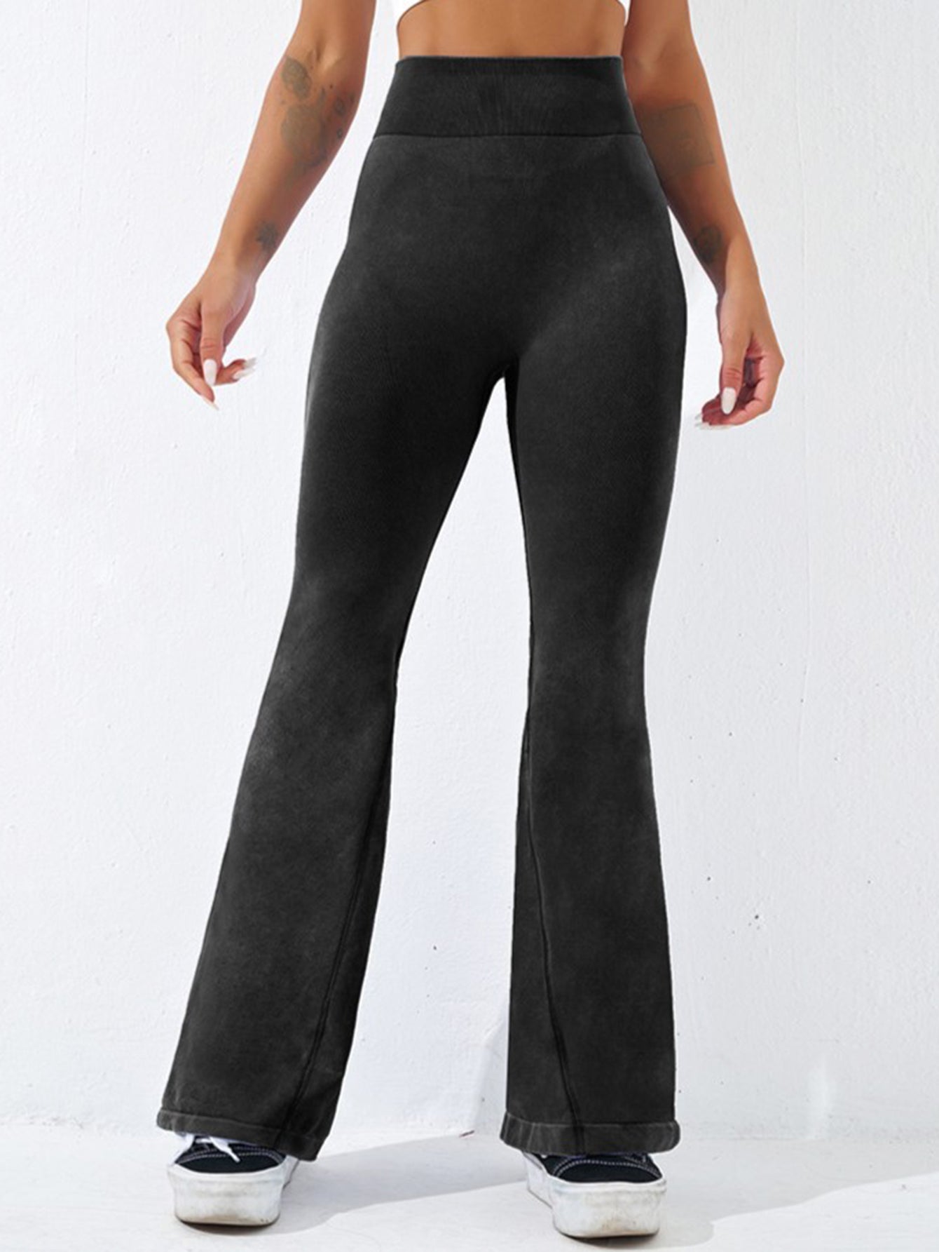 High Waist Scrunch Butt Flare Pants