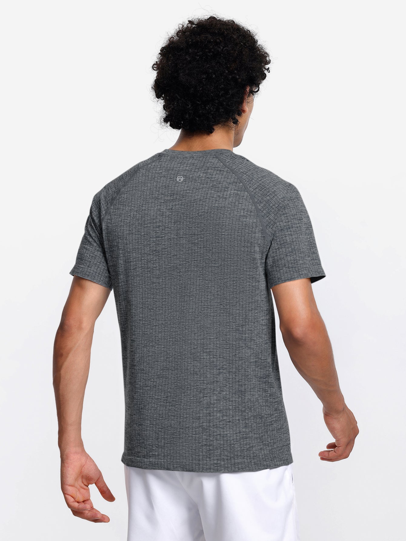 Soutien-gorge de sport sans coutures en tricot côtelé à dos nageur