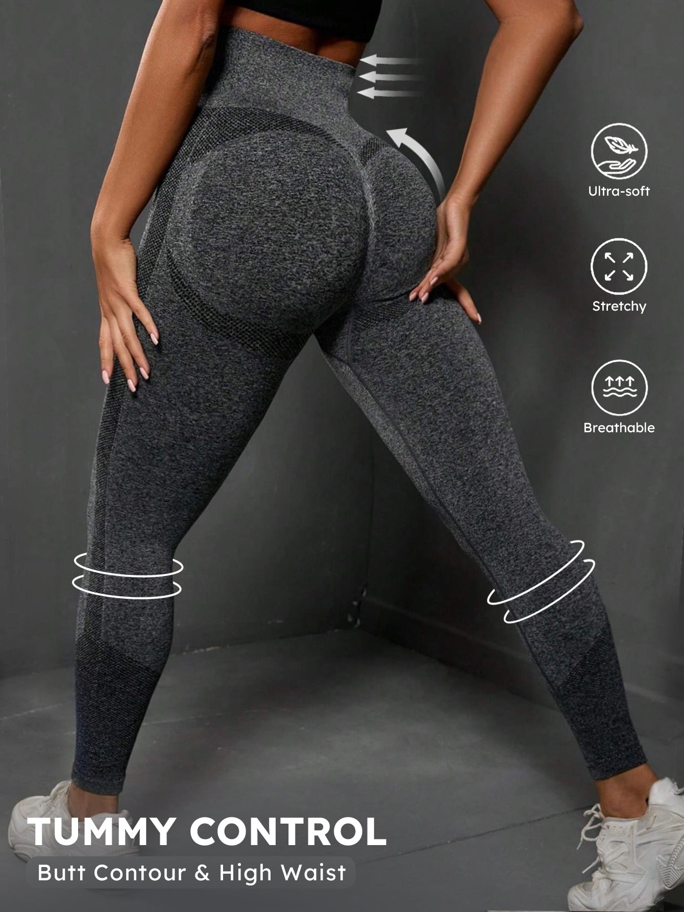 High Waist Side Contour Butt-Lifting Leggings