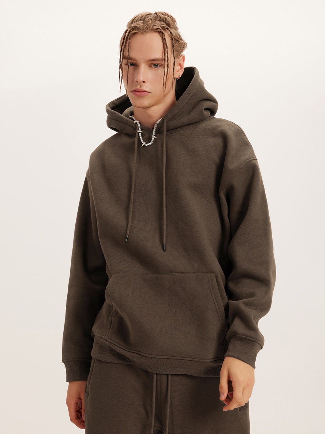 DIY Unisex Lined Pullover Drawstring Hoodie with Pocket