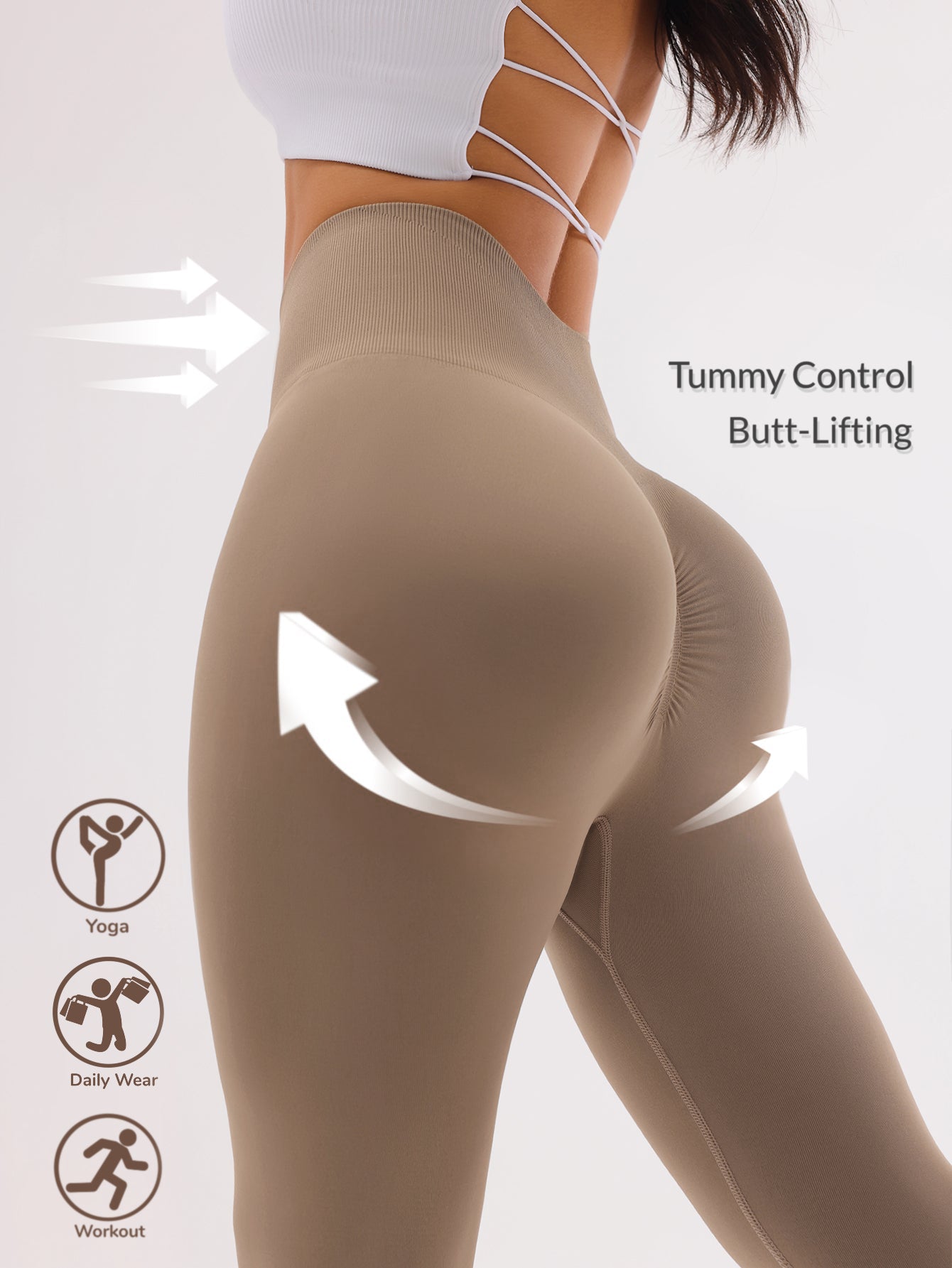 High Waist Tummy Control Scrunch Seamless Leggings