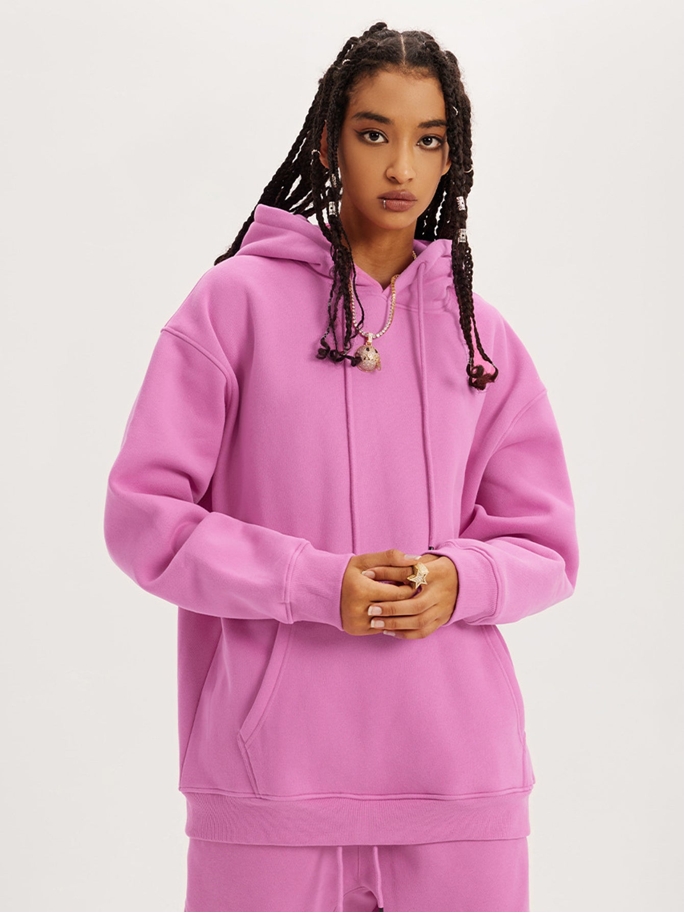 DIY Unisex Lined Pullover Drawstring  Kangaroo Pocket Hoodie