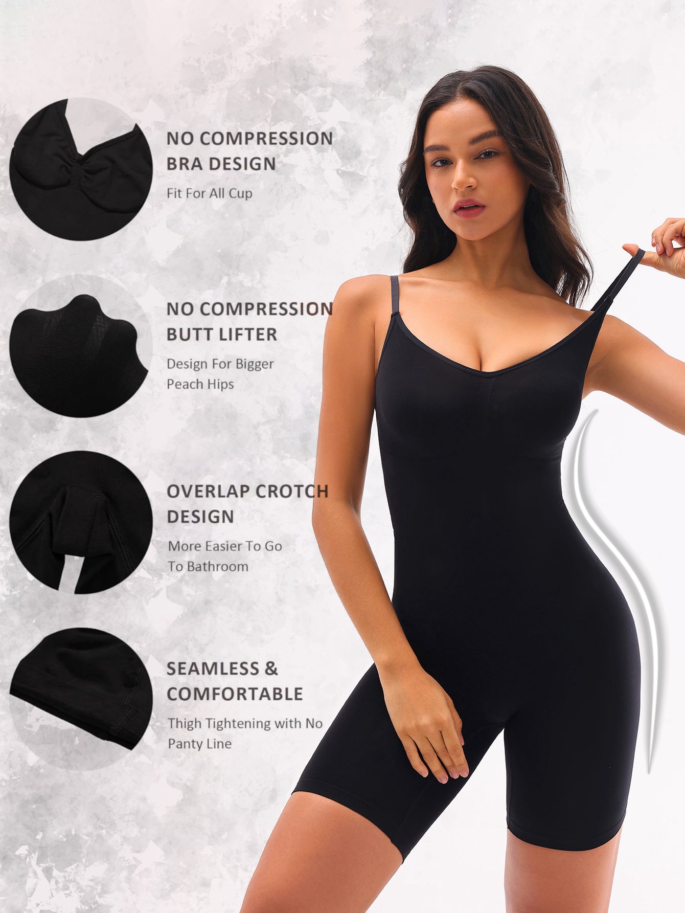 Tummy Control Snatched Waist Butt-Lifting Seamless Full Body Shaperwear