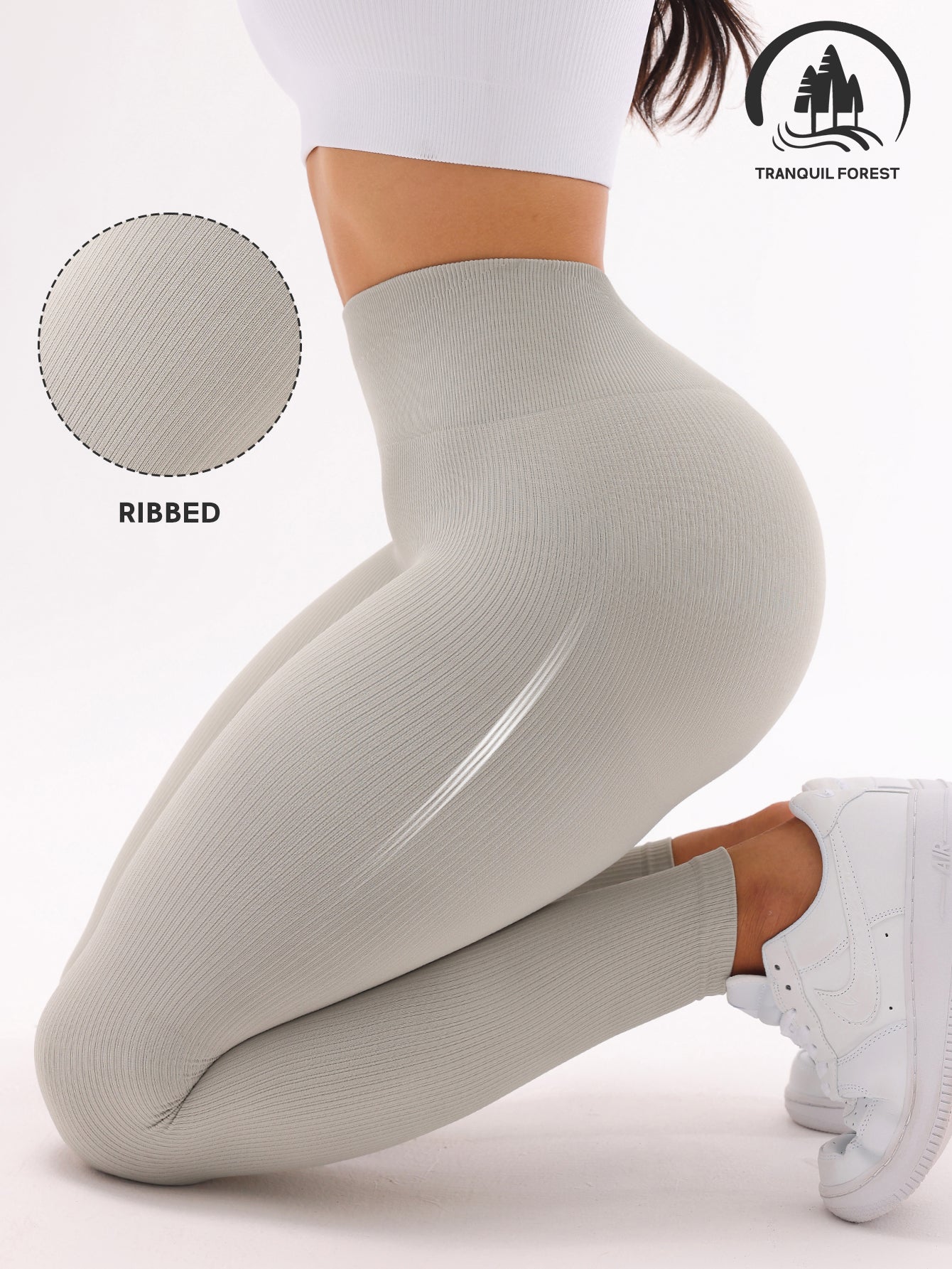 Scented Rib-Knit Seamless Leggings