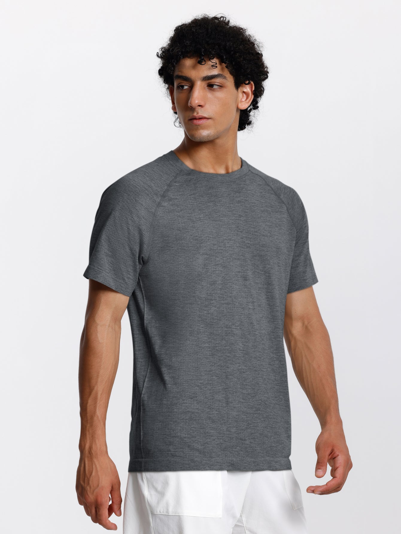 Soutien-gorge de sport sans coutures en tricot côtelé à dos nageur
