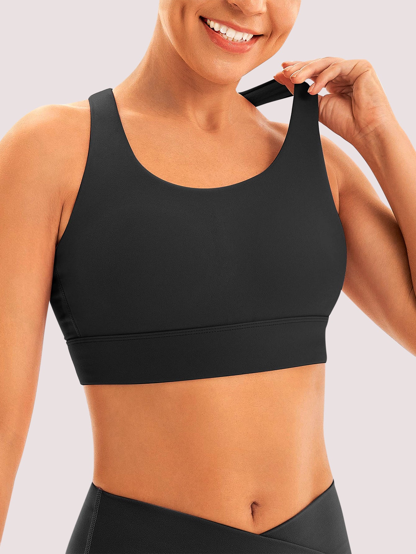 High Impact Cross-Back Hook-and-Eye Sports Bra