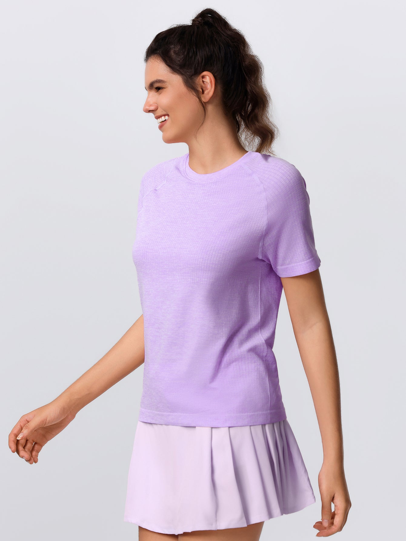 Soutien-gorge de sport sans coutures en tricot côtelé à dos nageur
