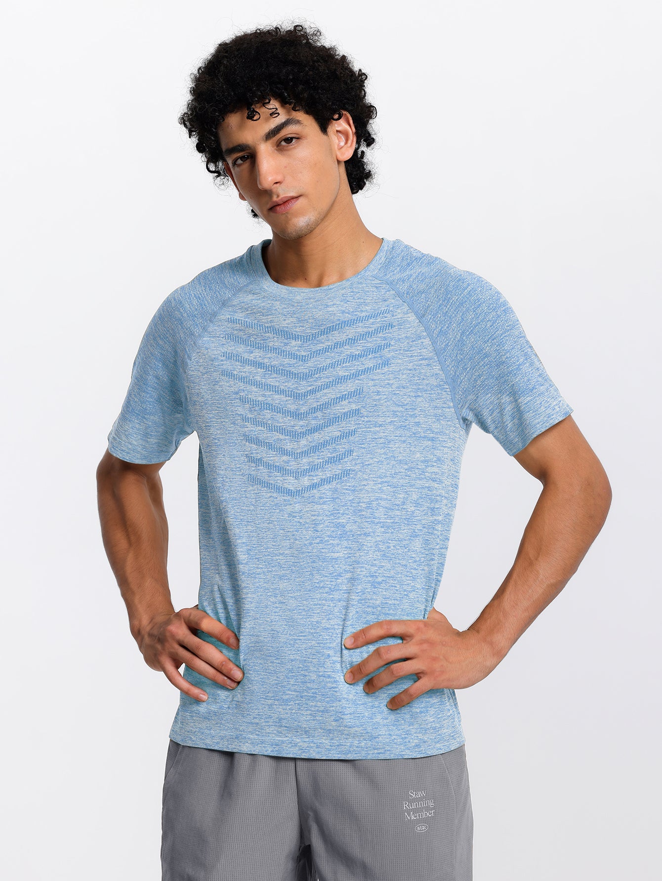 Soutien-gorge de sport sans coutures en tricot côtelé à dos nageur