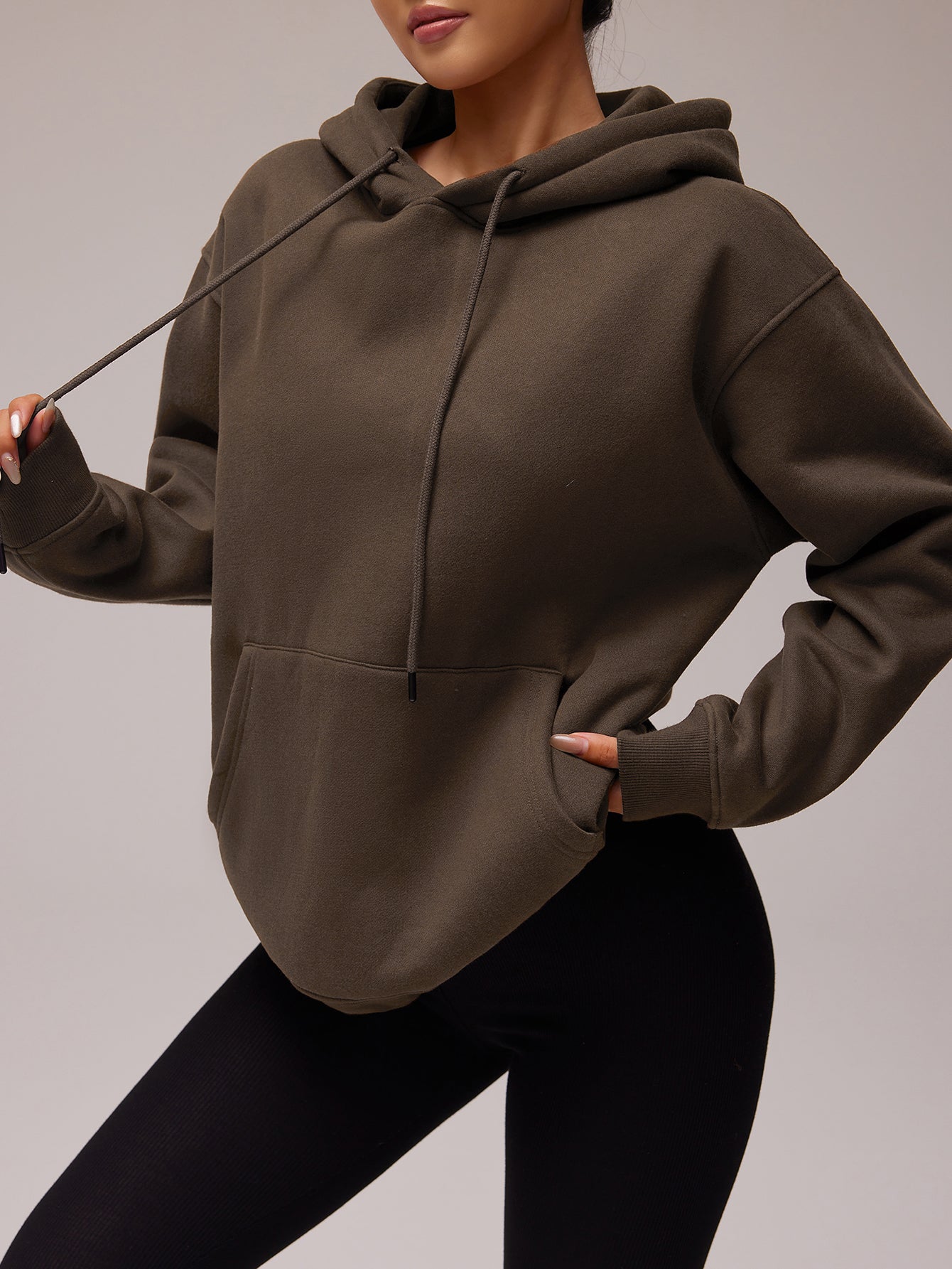 DIY Unisex Lined Pullover Drawstring Hoodie with Pocket