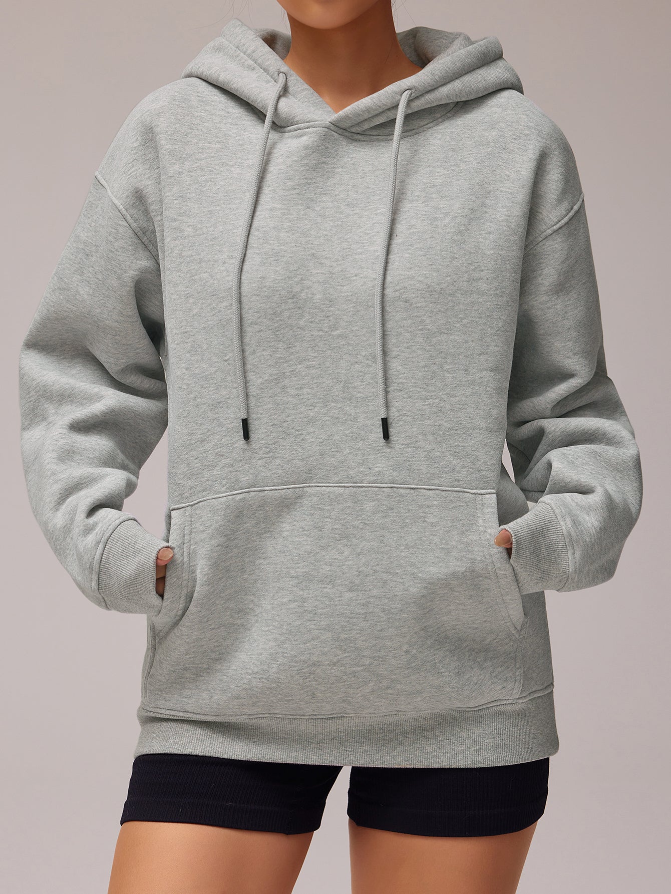 DIY Unisex Lined Pullover Drawstring  Kangaroo Pocket Hoodie