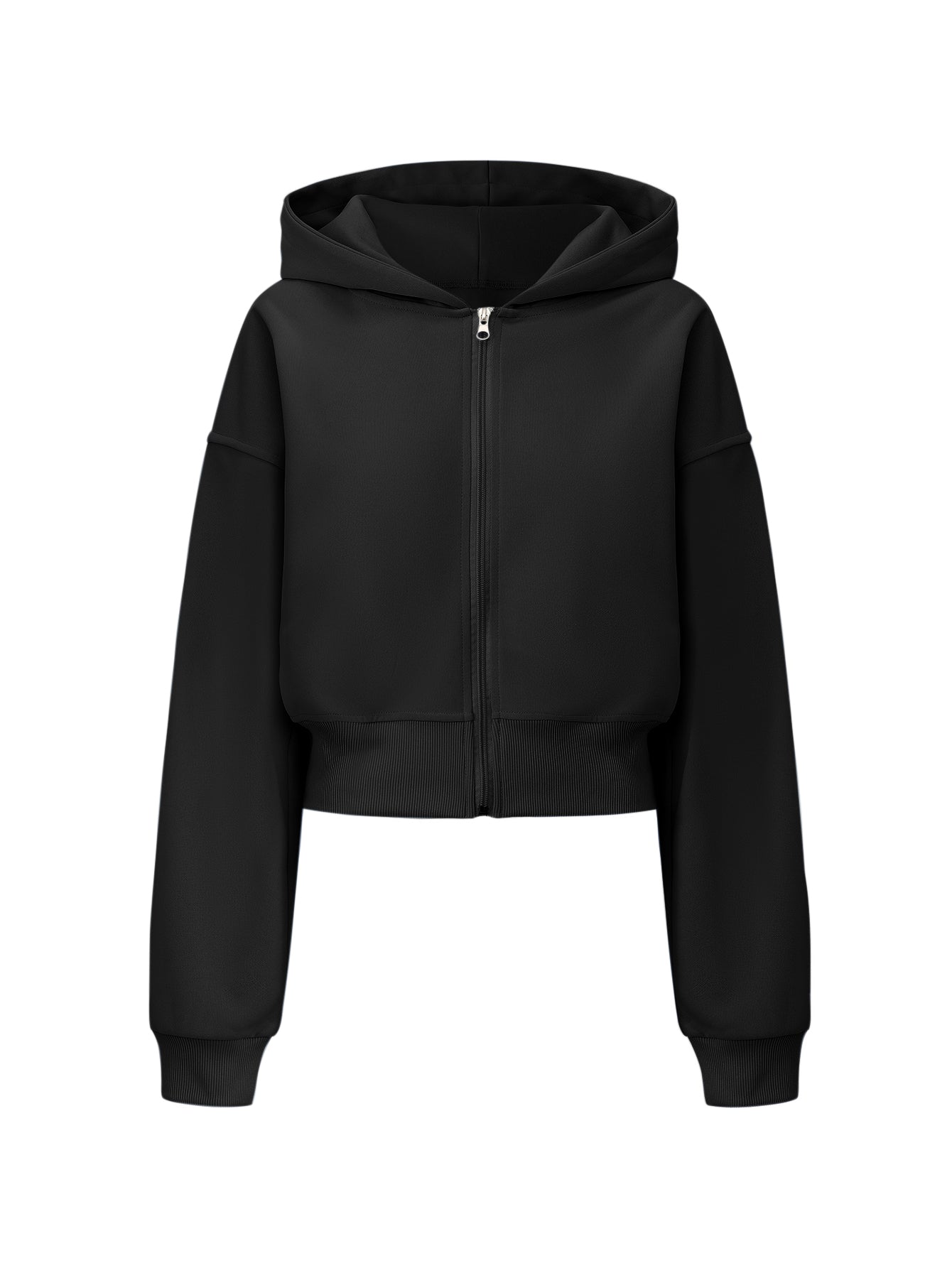 Women’s Elastic Waist Zip-Up Hoodie