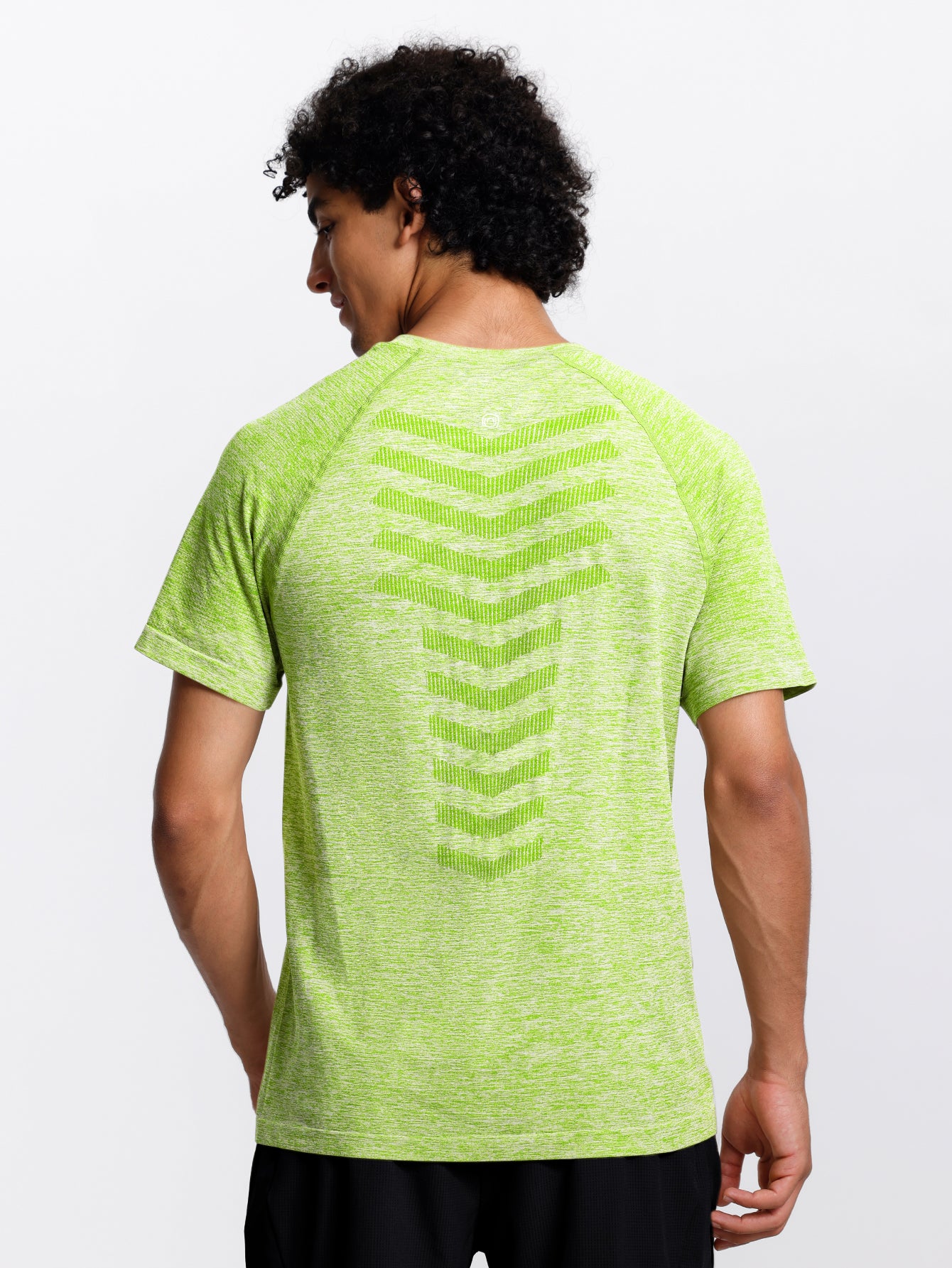 Soutien-gorge de sport sans coutures en tricot côtelé à dos nageur