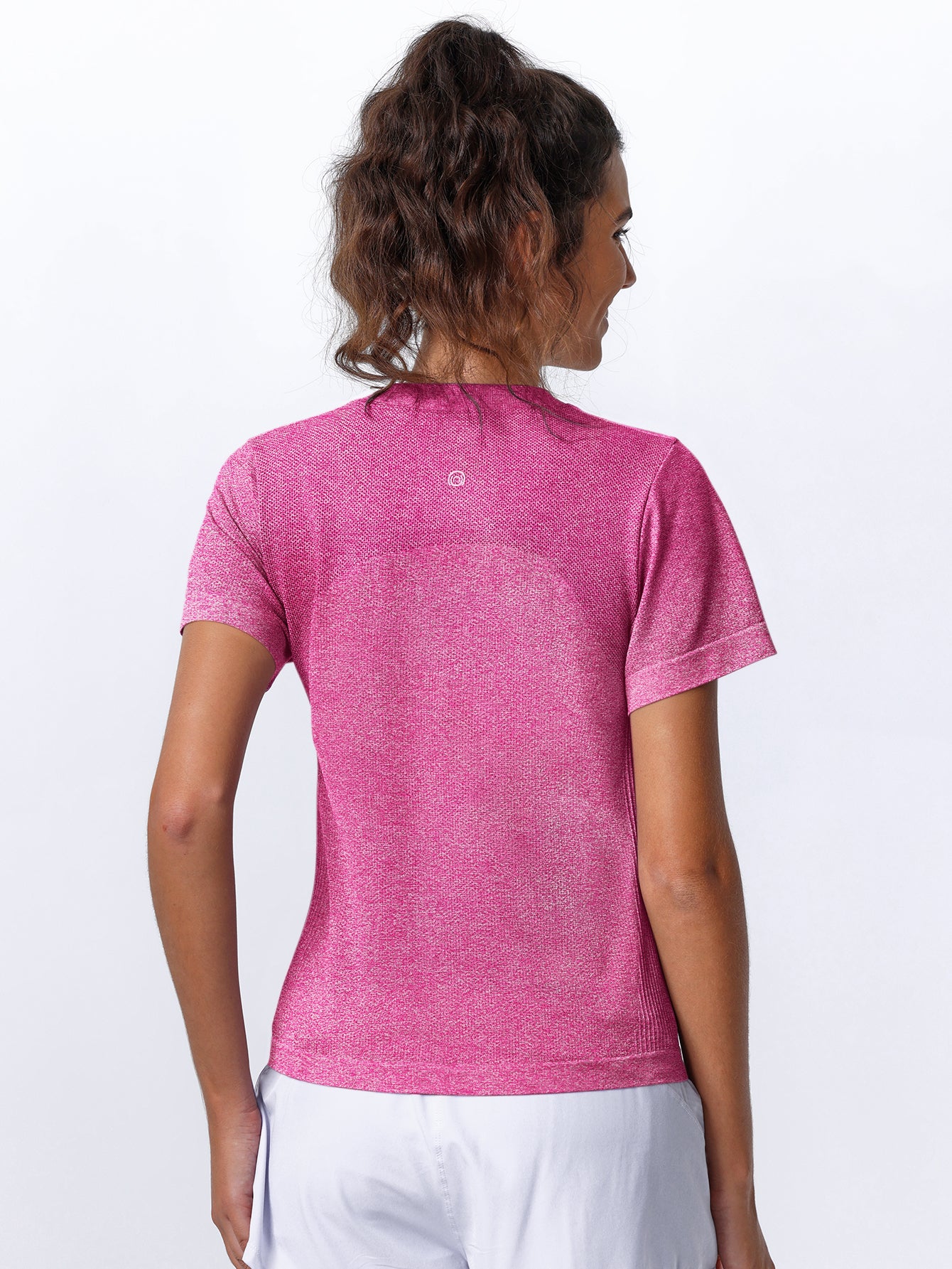 Soutien-gorge de sport sans coutures en tricot côtelé à dos nageur