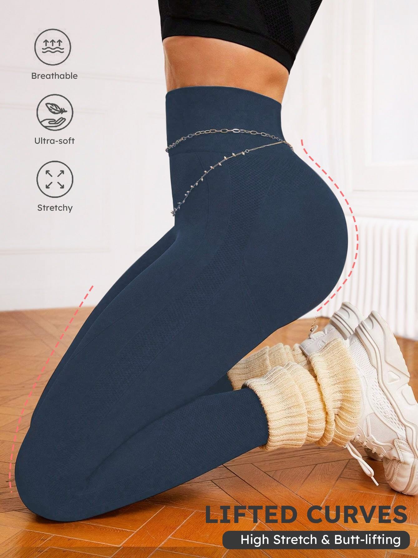 High Waist Side Contour Butt-Lifting Leggings