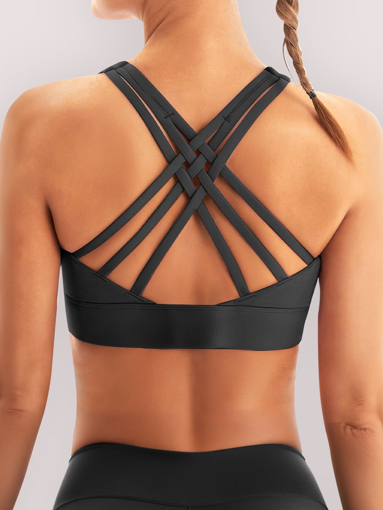 High Impact Cross-Back Hook-and-Eye Sports Bra