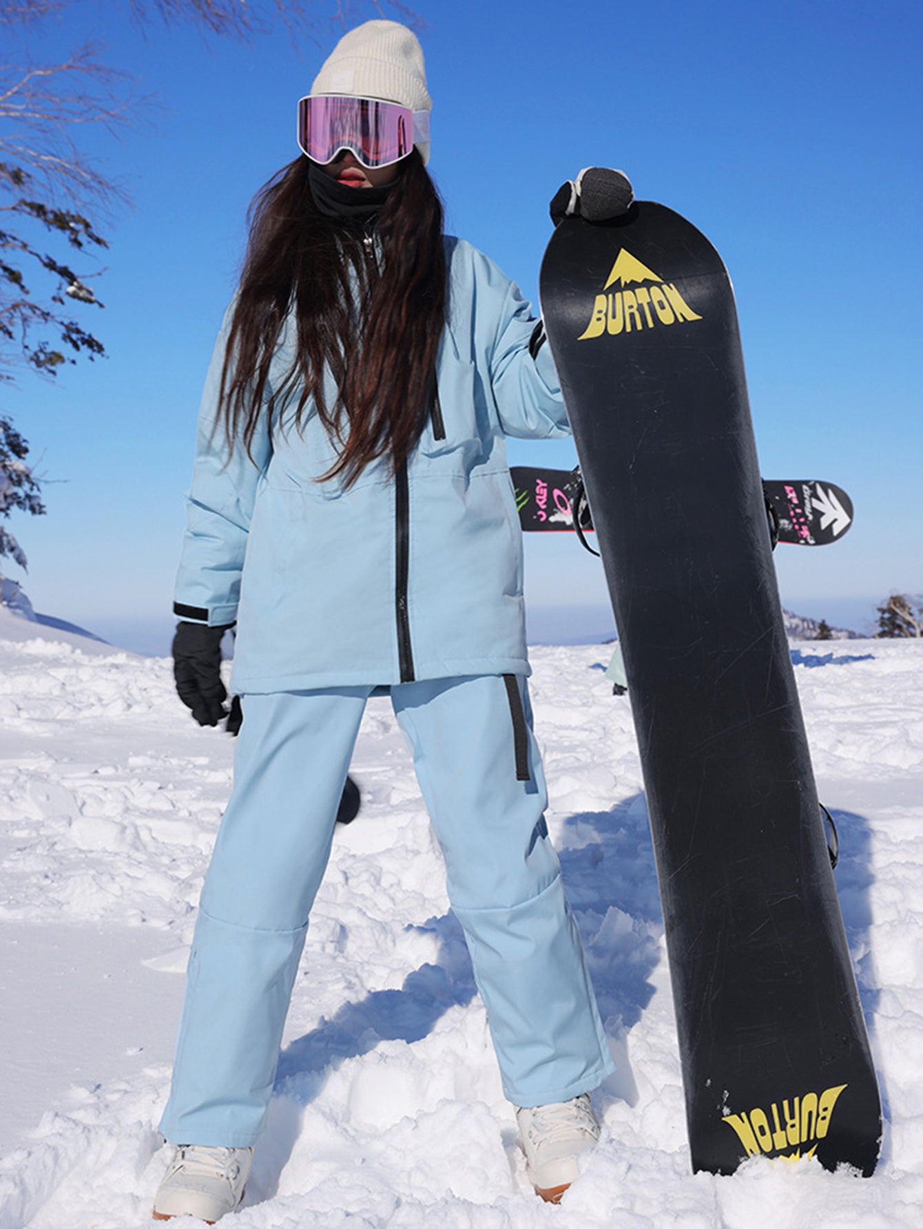 Water-Resistan Windproof Thickened Unisex Hooded Pocket Ski Suit