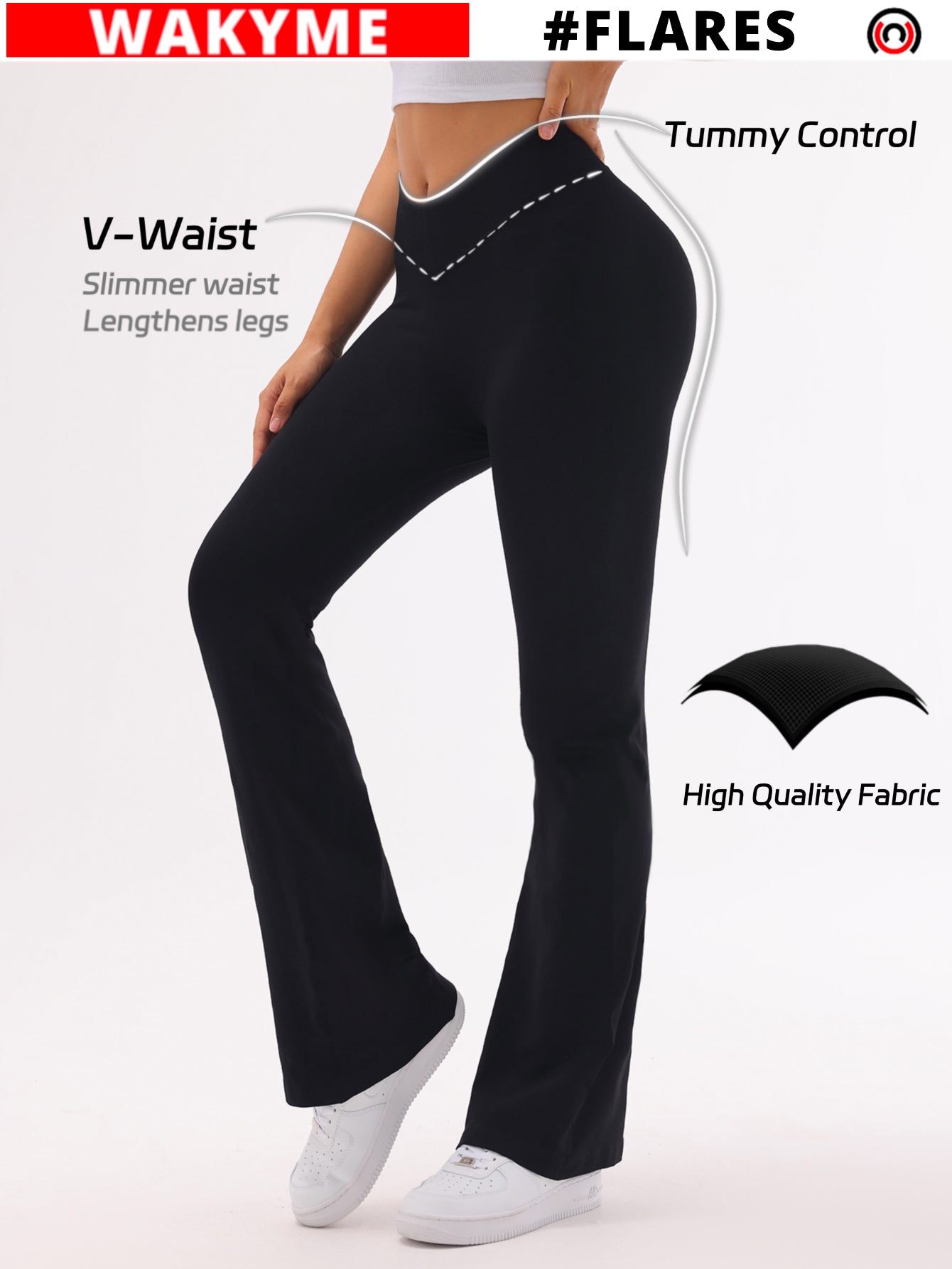 Scented V-Waist Flare Pants