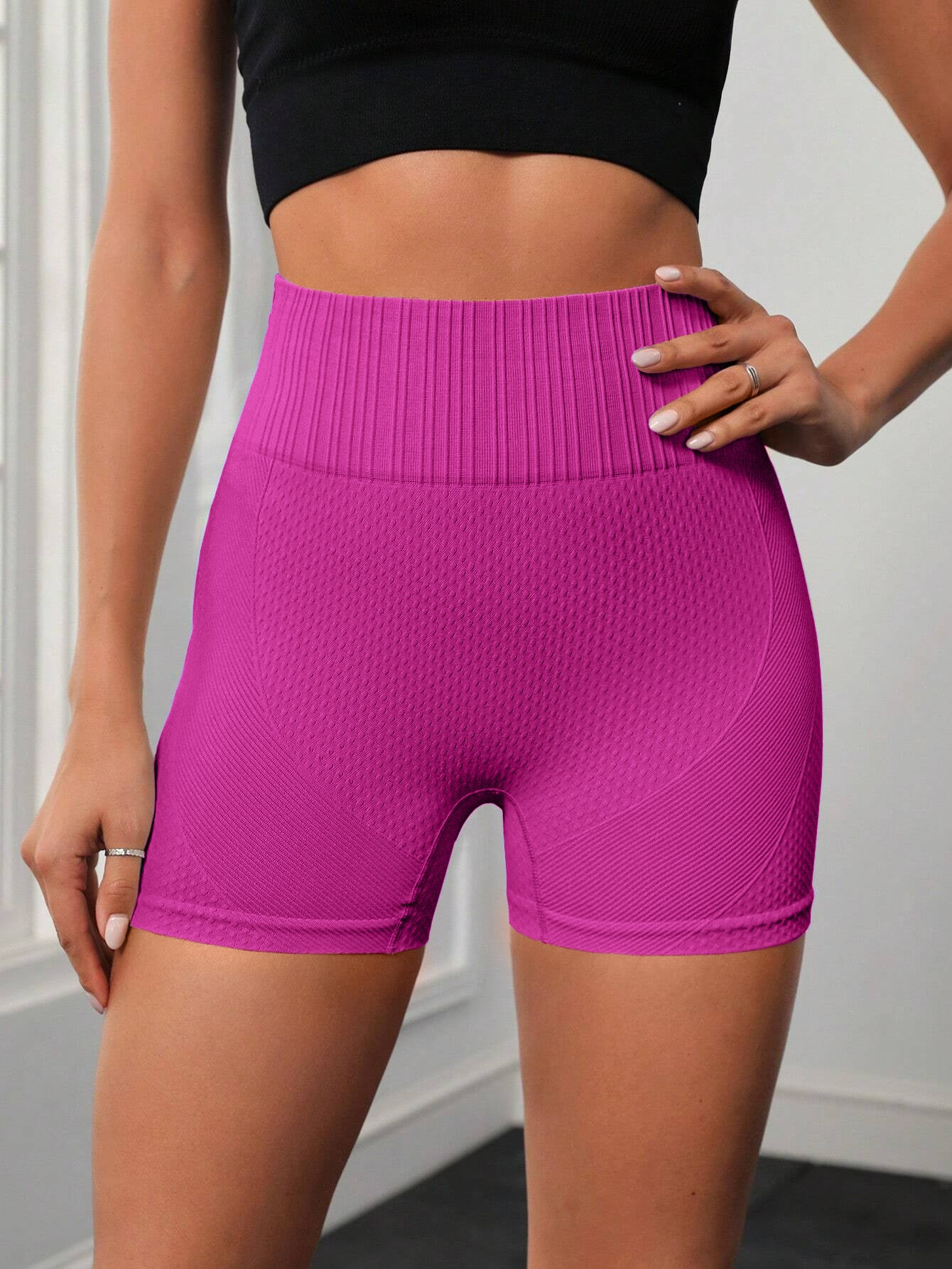 4-Piece High Waist Butt Lifting Shorts Set