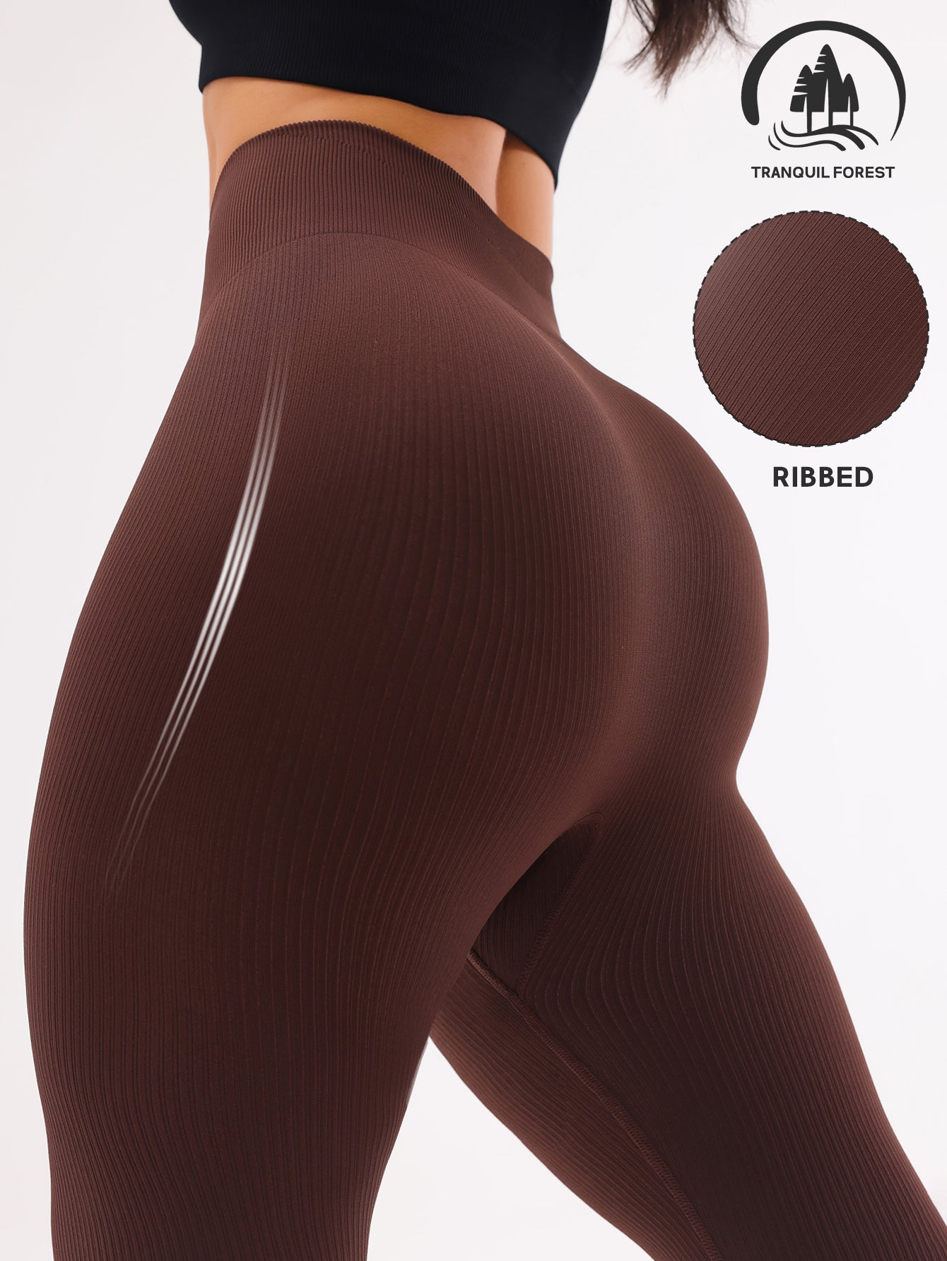 Scented Rib-Knit Seamless Leggings