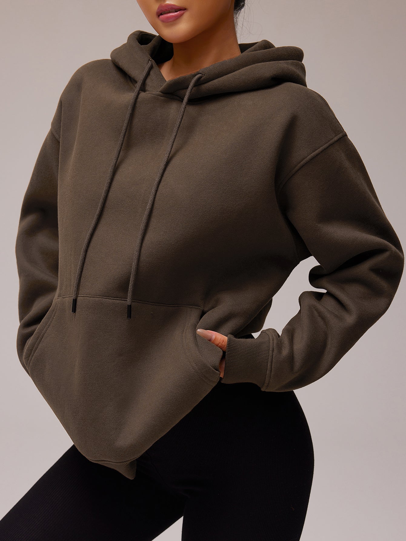 DIY Unisex Lined Pullover Drawstring Hoodie with Pocket