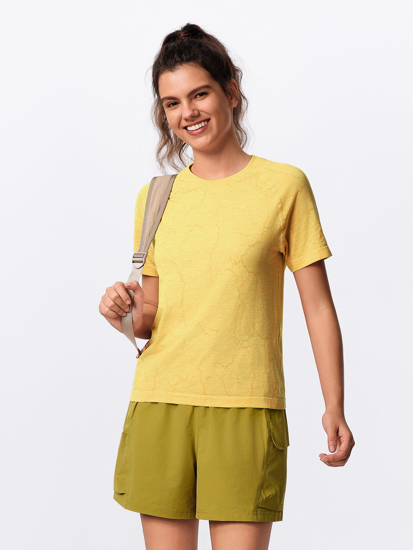 Soutien-gorge de sport sans coutures en tricot côtelé à dos nageur