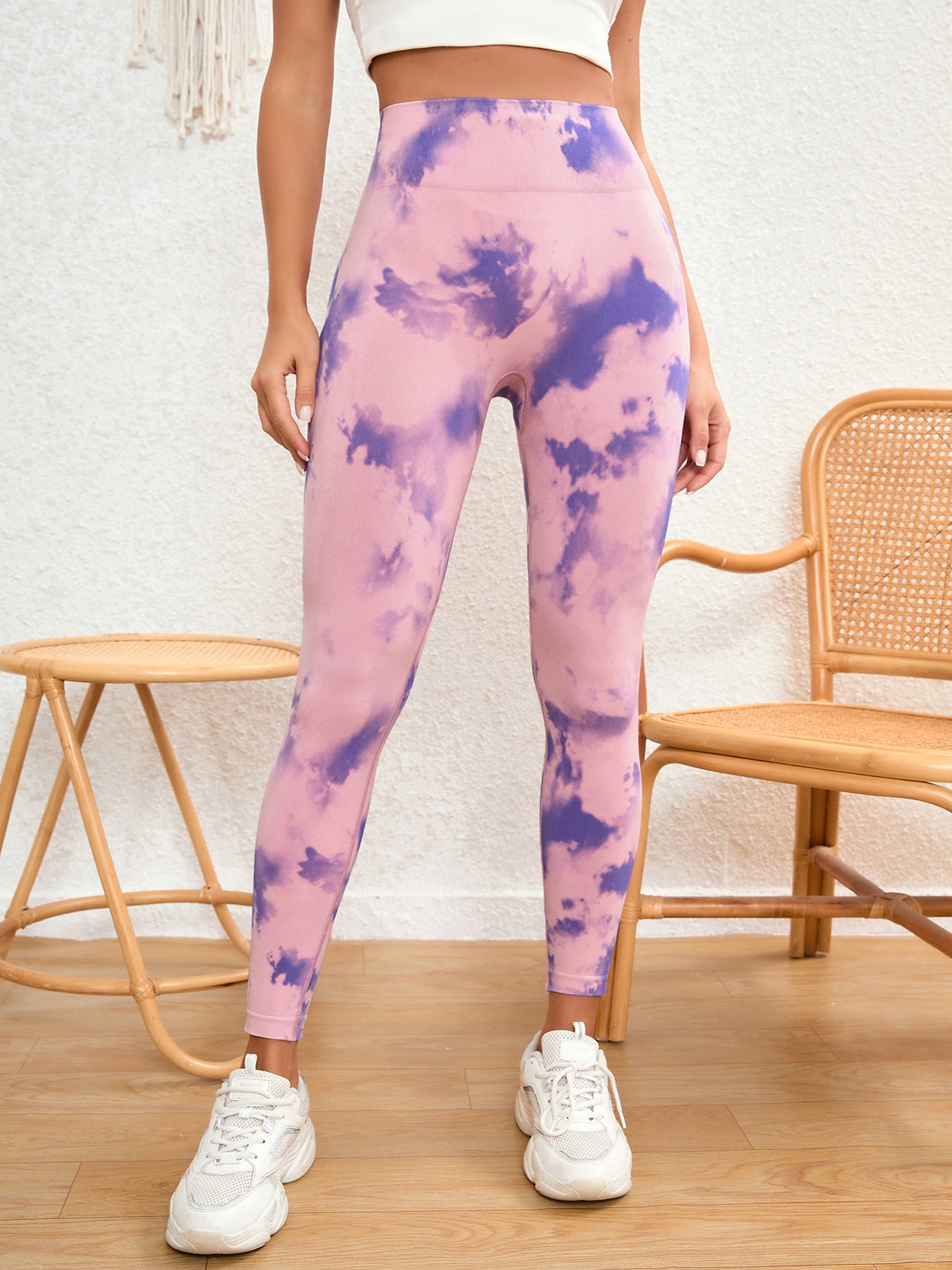 High Waist Tie Dye Butt-Lifting Seamless Leggings