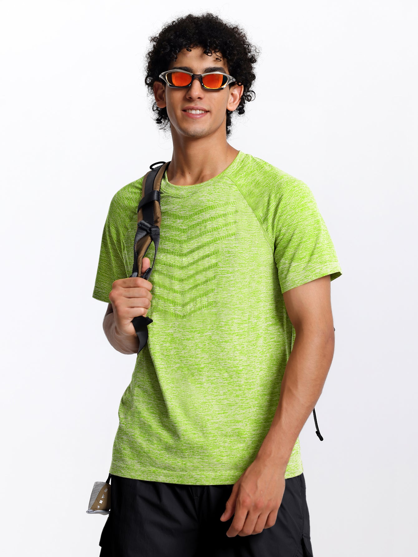 Soutien-gorge de sport sans coutures en tricot côtelé à dos nageur