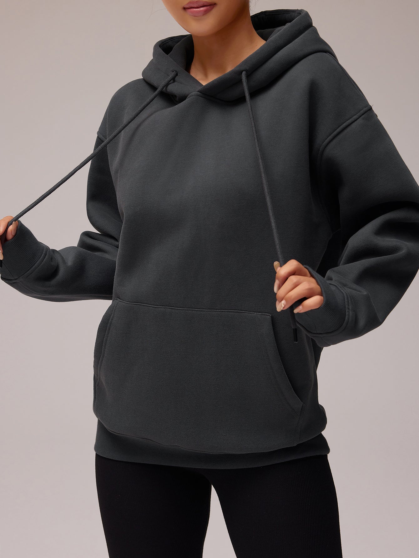 DIY Unisex Lined Pullover Drawstring  Kangaroo Pocket Hoodie