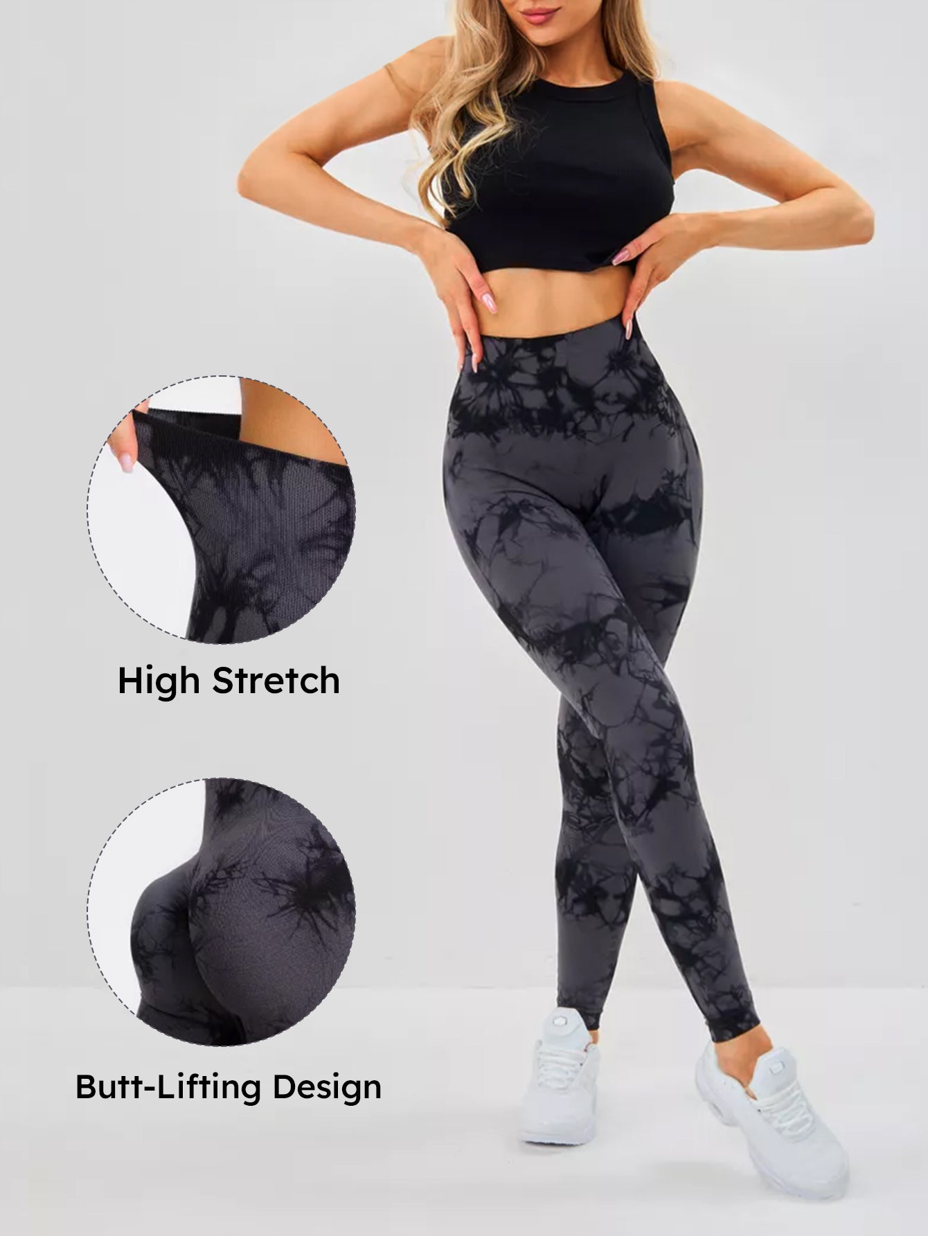 High Waist Tie Dye Butt-Lifting Leggings