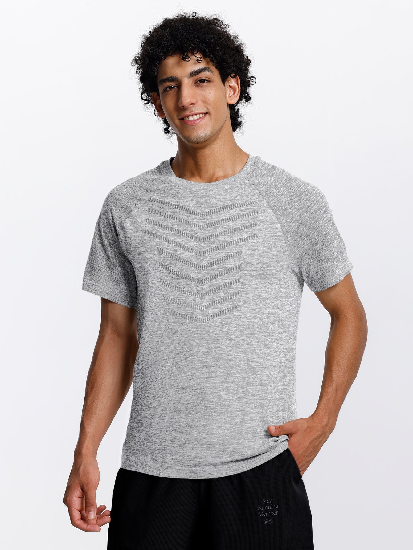 Soutien-gorge de sport sans coutures en tricot côtelé à dos nageur