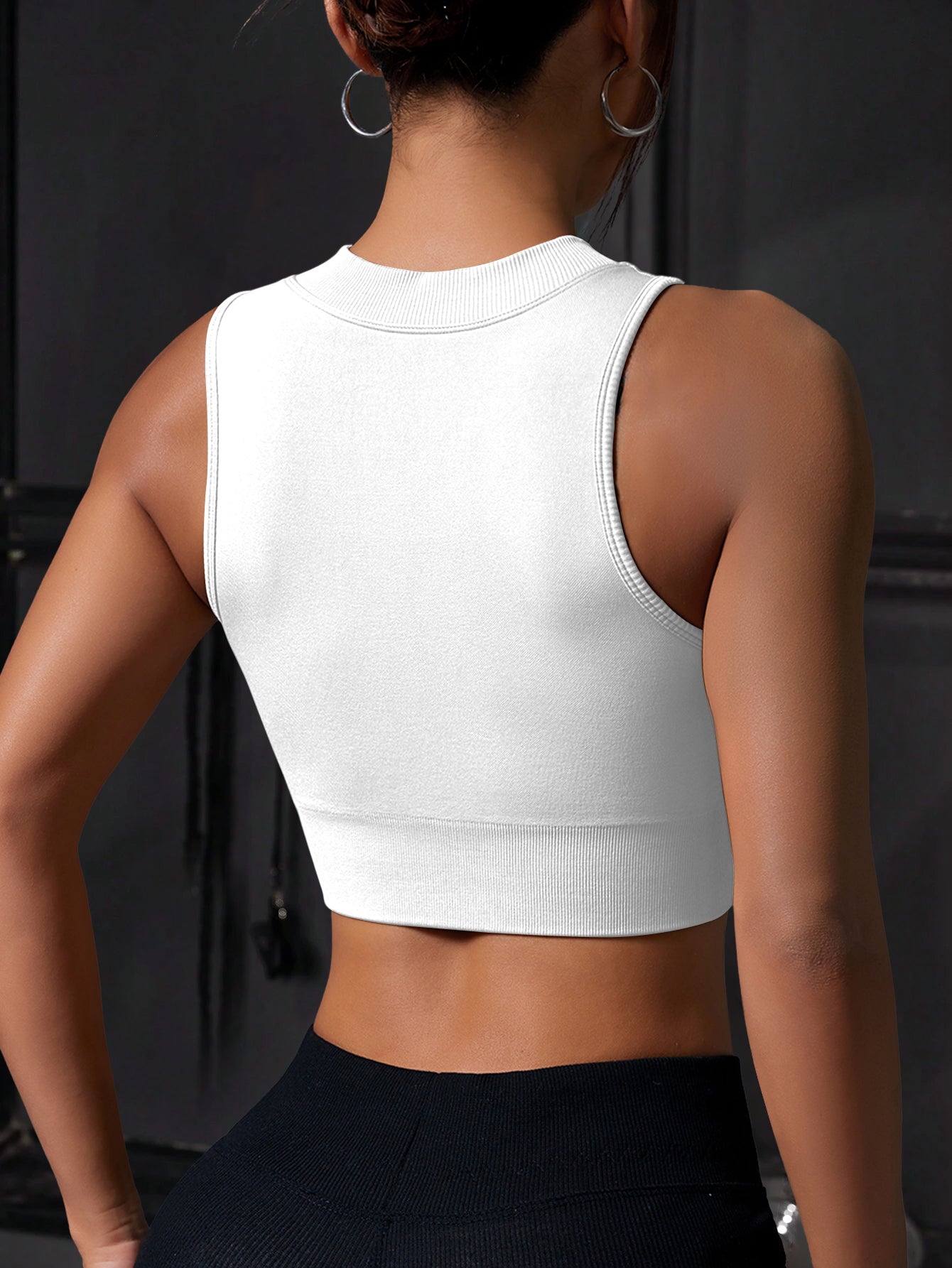 Letter Printed Seamless Crop Top