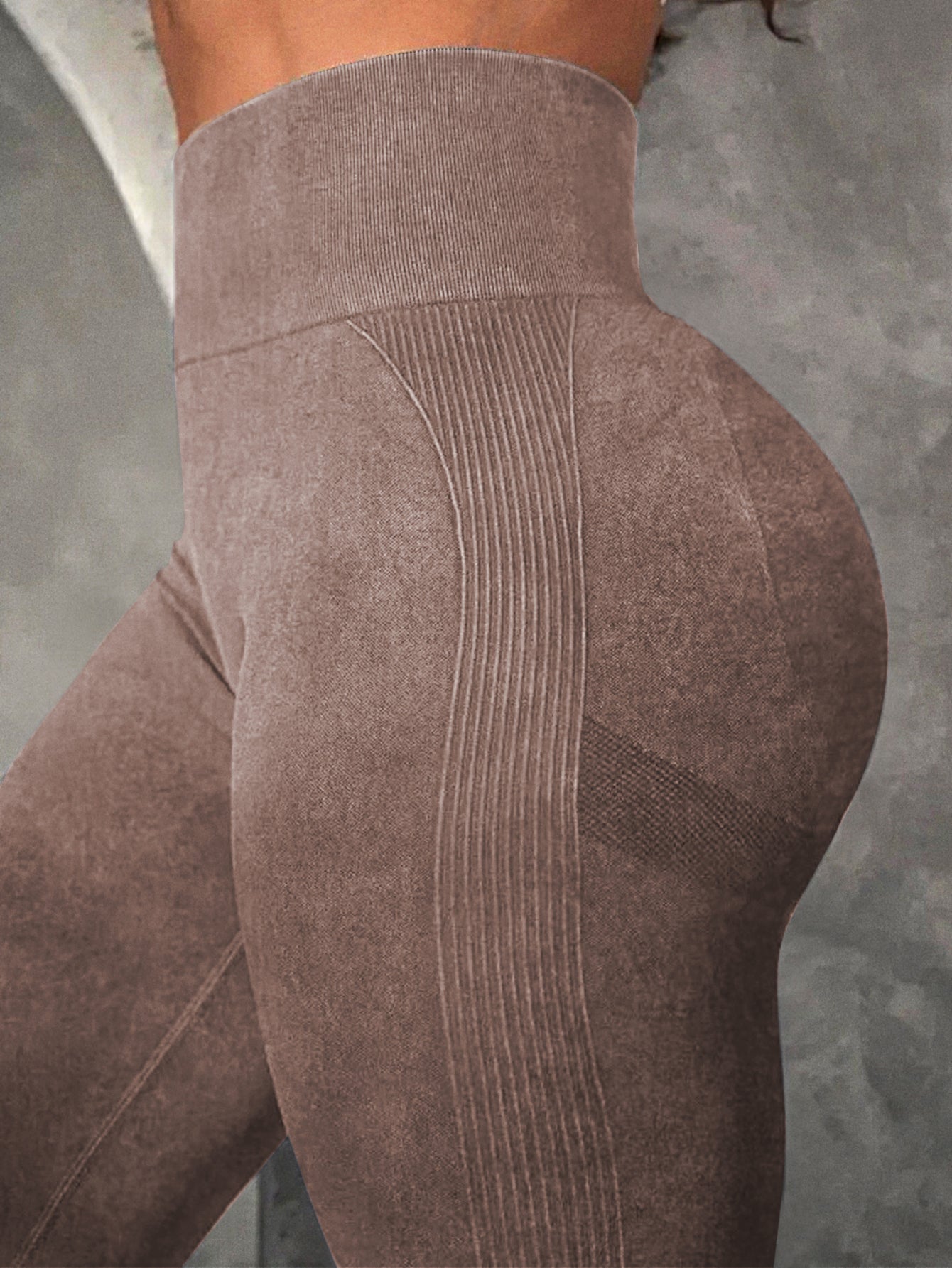 High Waist Acid Washed Butt-lifting Leggings