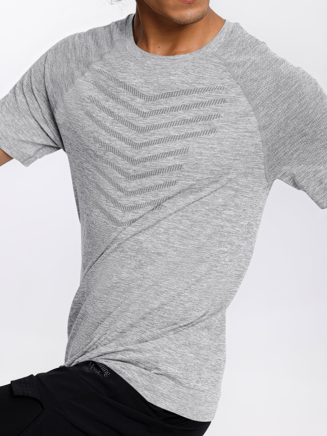Soutien-gorge de sport sans coutures en tricot côtelé à dos nageur