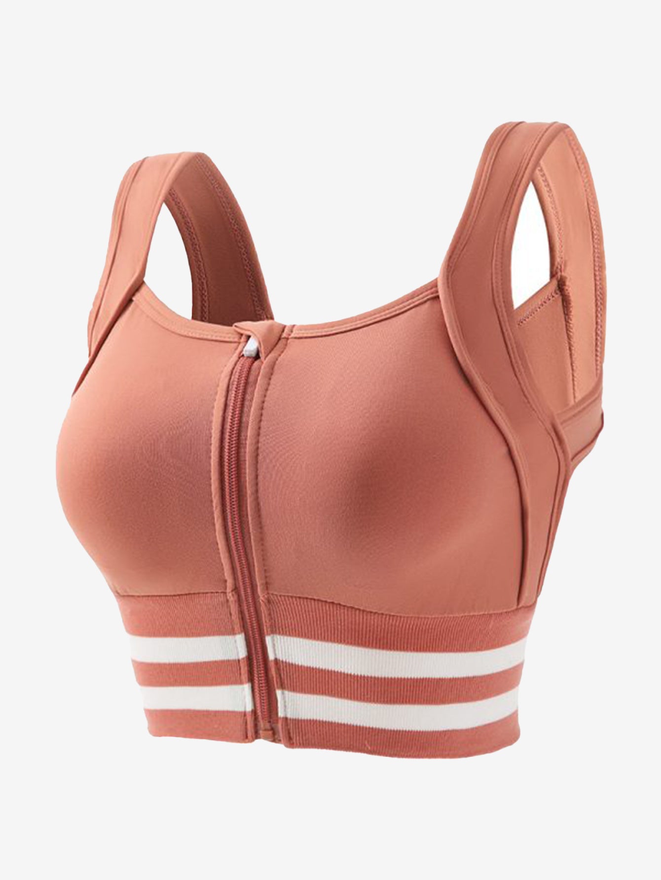 Front Zip High Impact Sports Bra