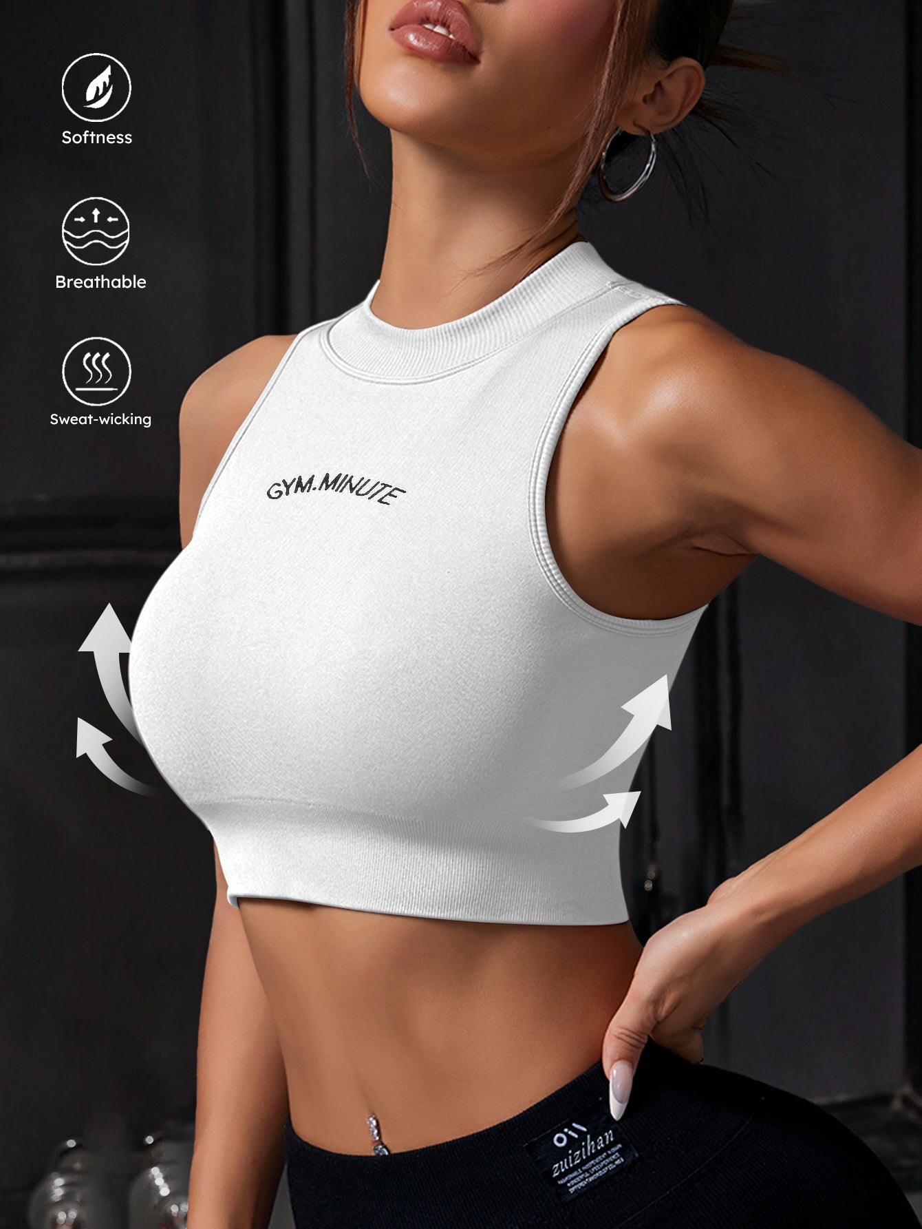 Letter Printed Seamless Crop Top