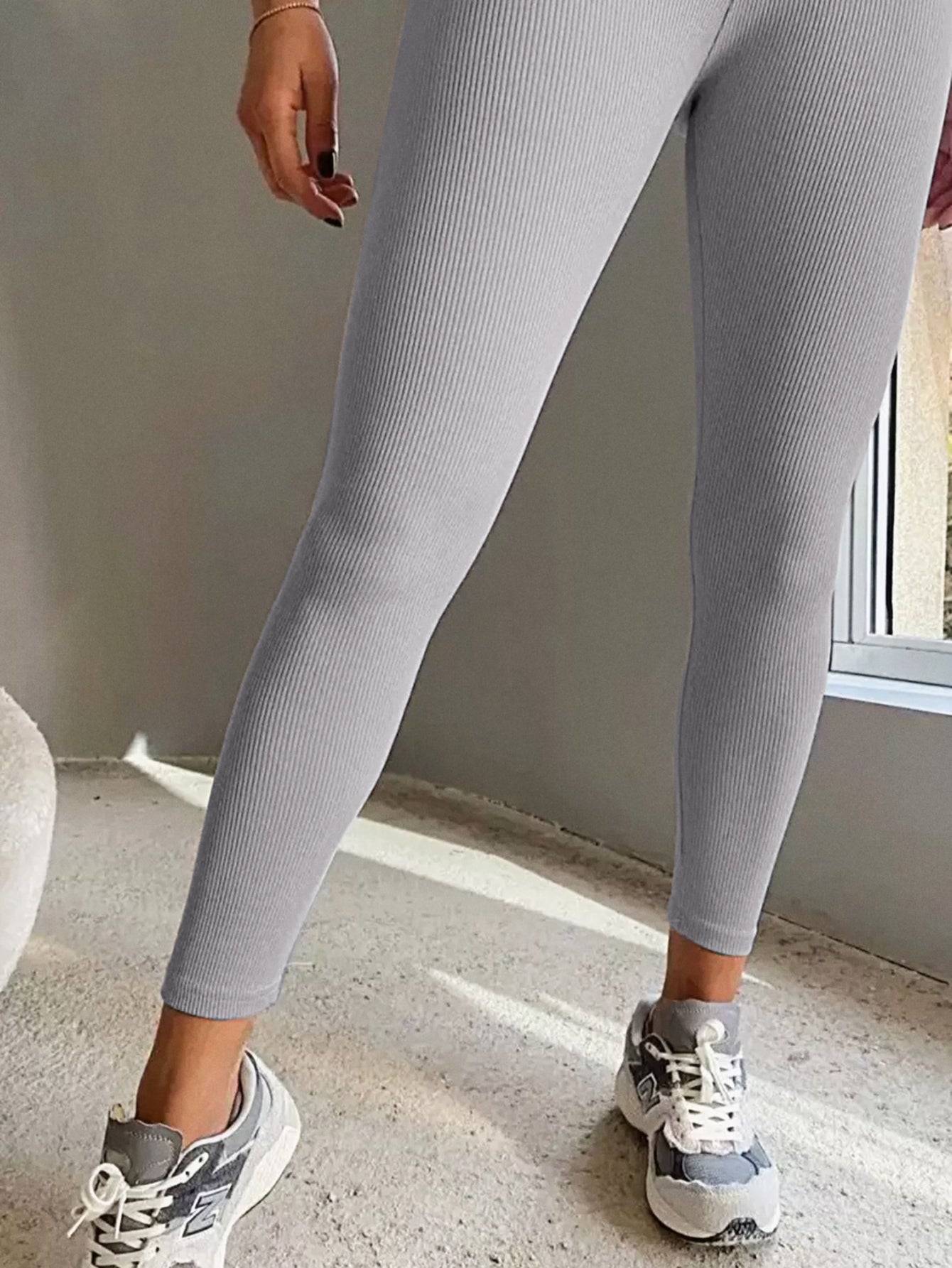 High Waist Rib-Knit Leggings