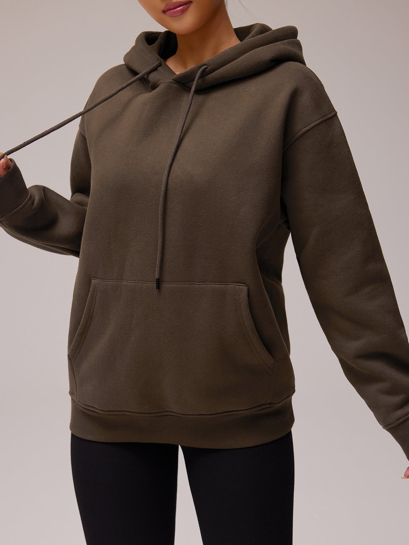 DIY Unisex Lined Pullover Drawstring Hoodie with Pocket