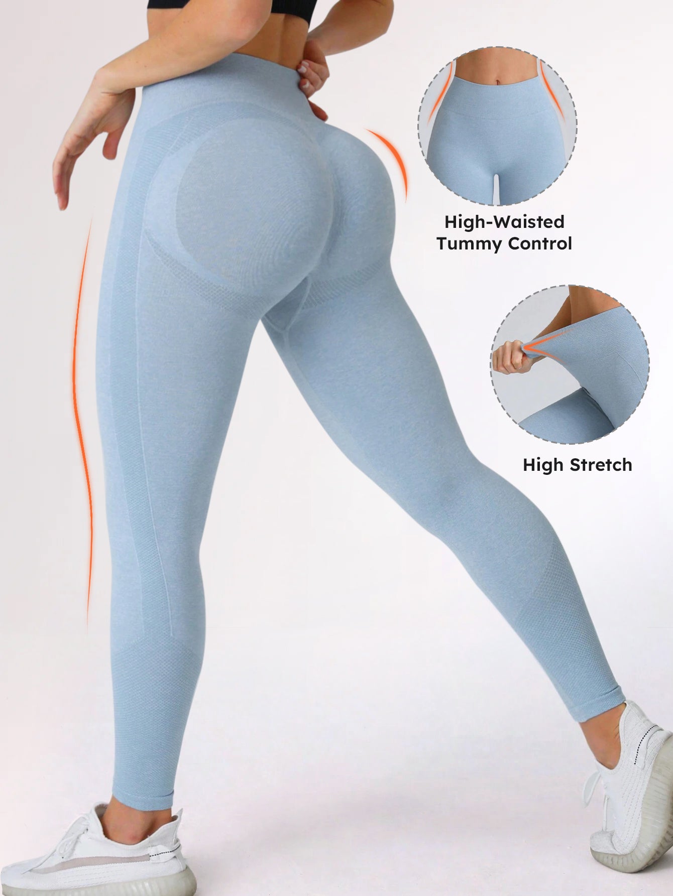 High Waist Side Contour Butt-Lifting Leggings