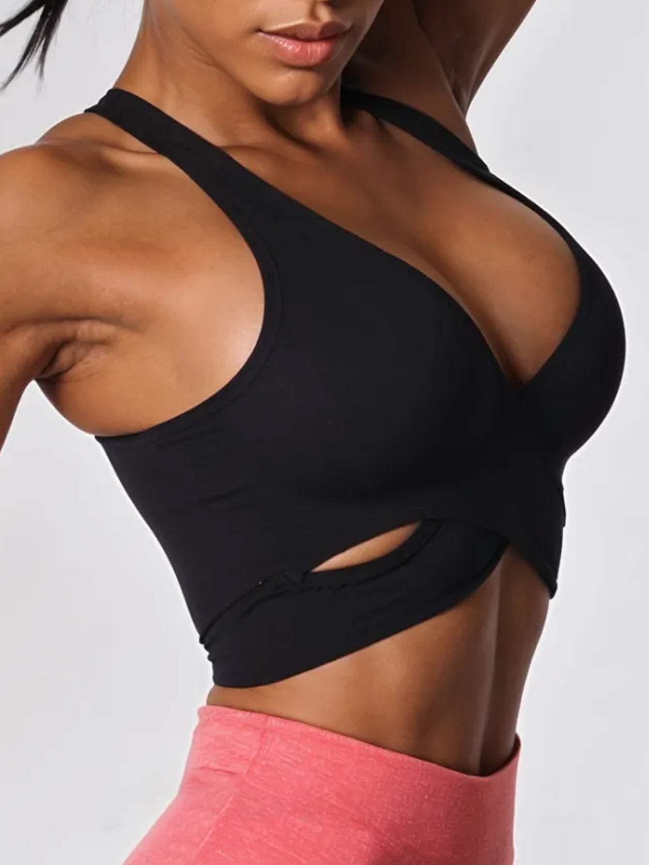 Cross Front Racerback Sports Bra