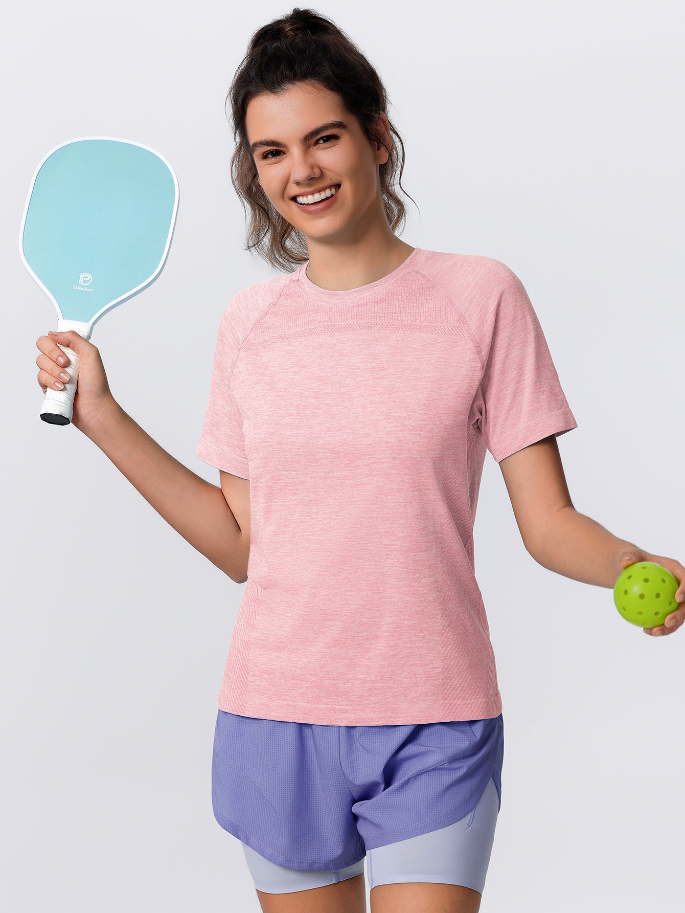 Soutien-gorge de sport sans coutures en tricot côtelé à dos nageur