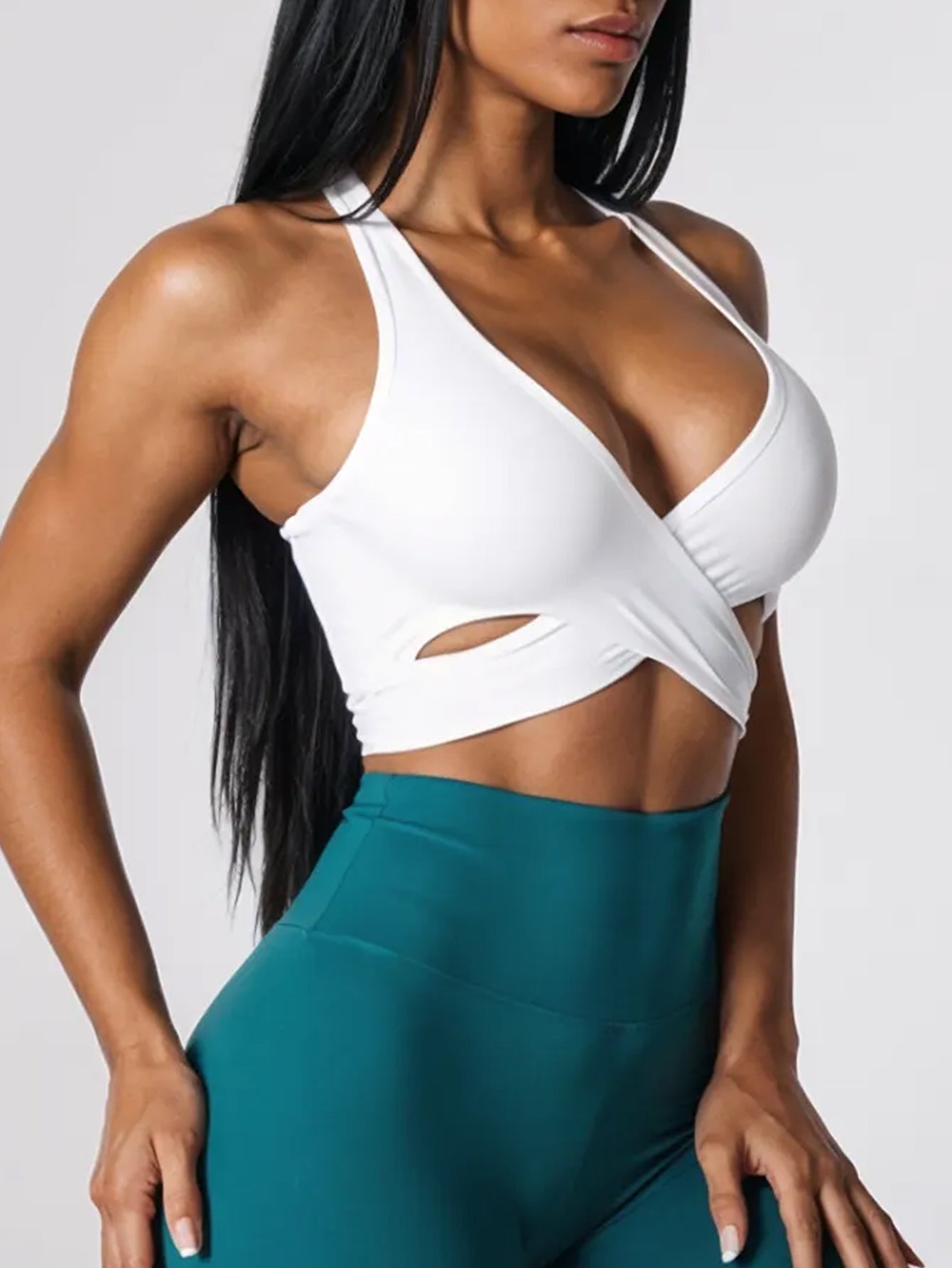 Cross Front Racerback Sports Bra