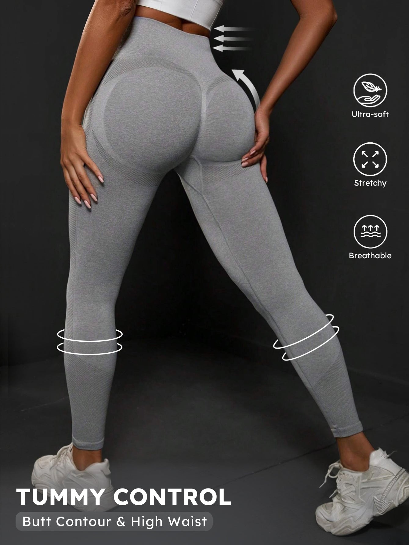 High Waist Side Contour Butt-Lifting Leggings