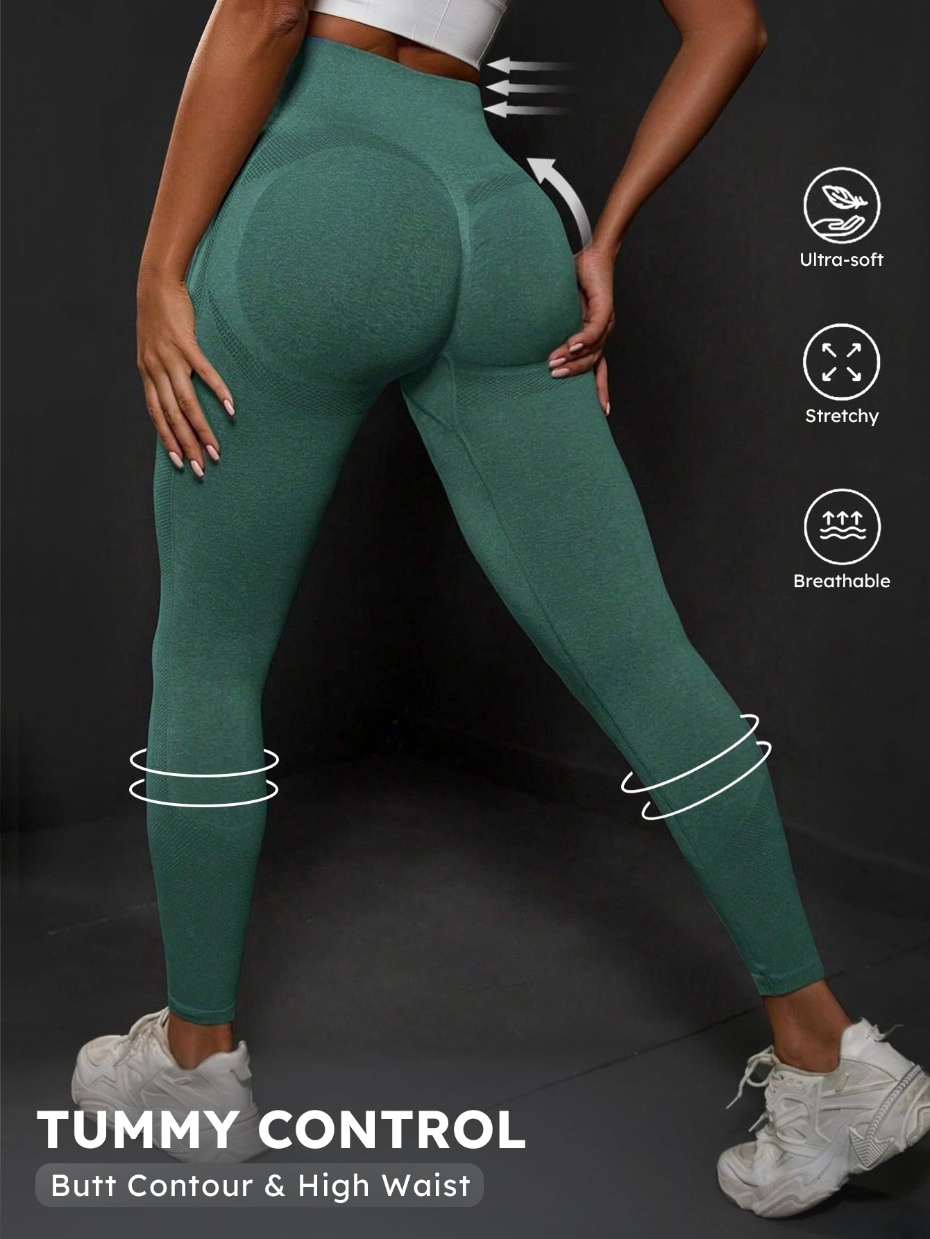 High Waist Side Contour Butt-Lifting Leggings