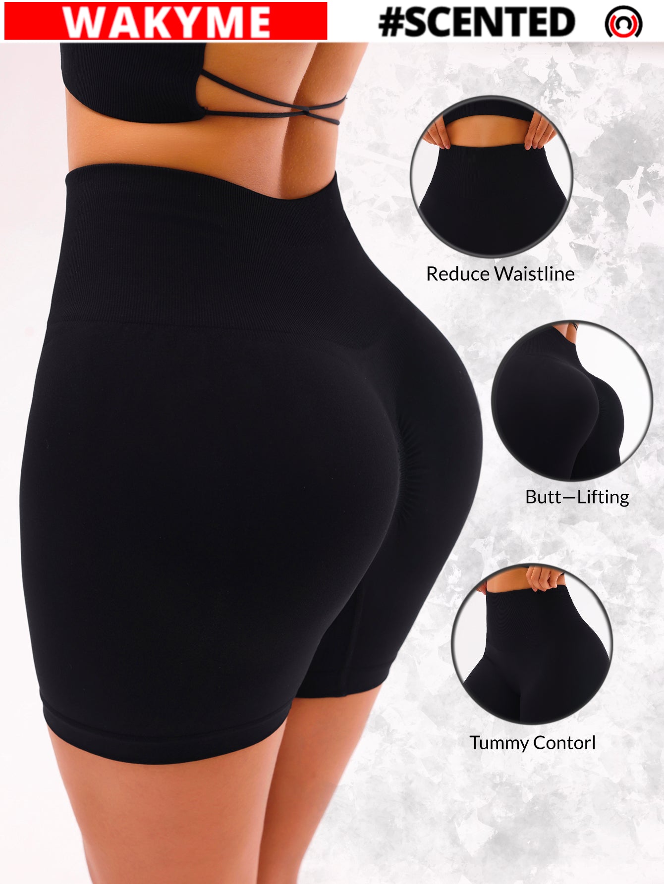 Scented High Waist Tummy Control Scrunch Seamless Shorts