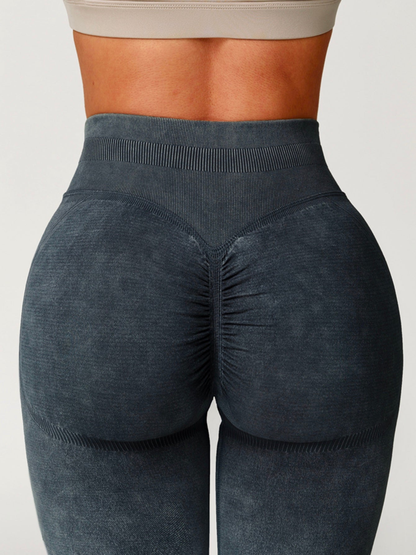 High Waist Acid Wash Butt-Lifting Seamless Leggings