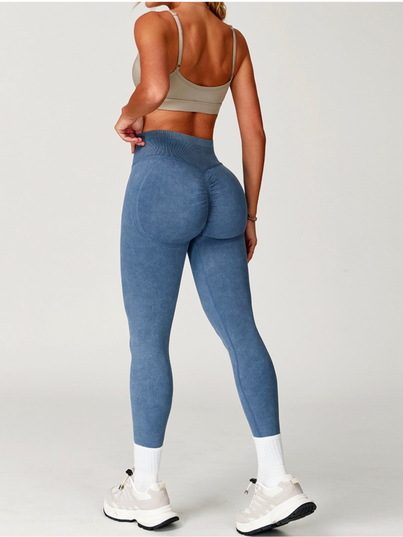 High Waist Acid Wash Butt-Lifting Seamless Leggings