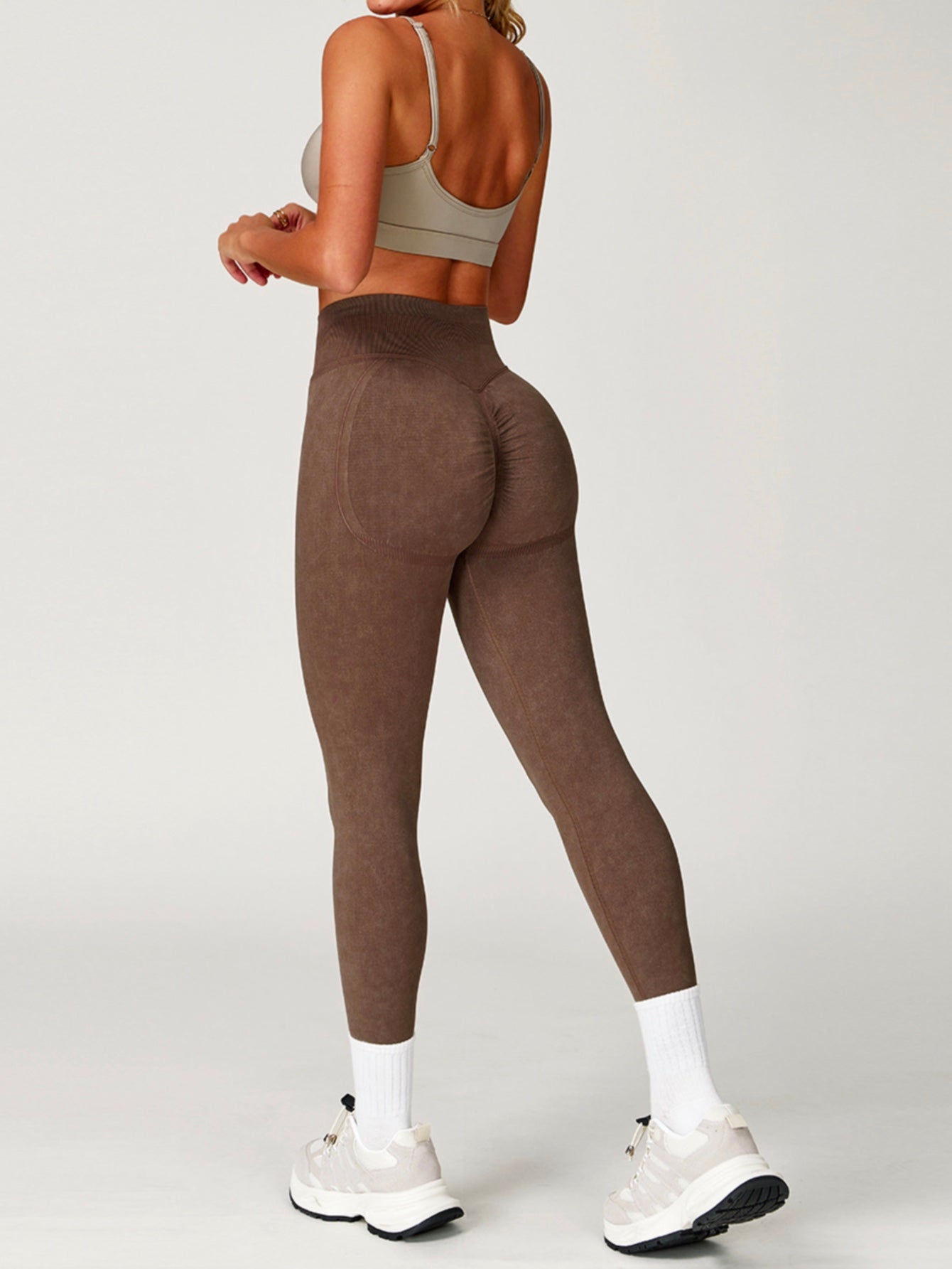 High Waist Acid Wash Butt-Lifting Seamless Leggings