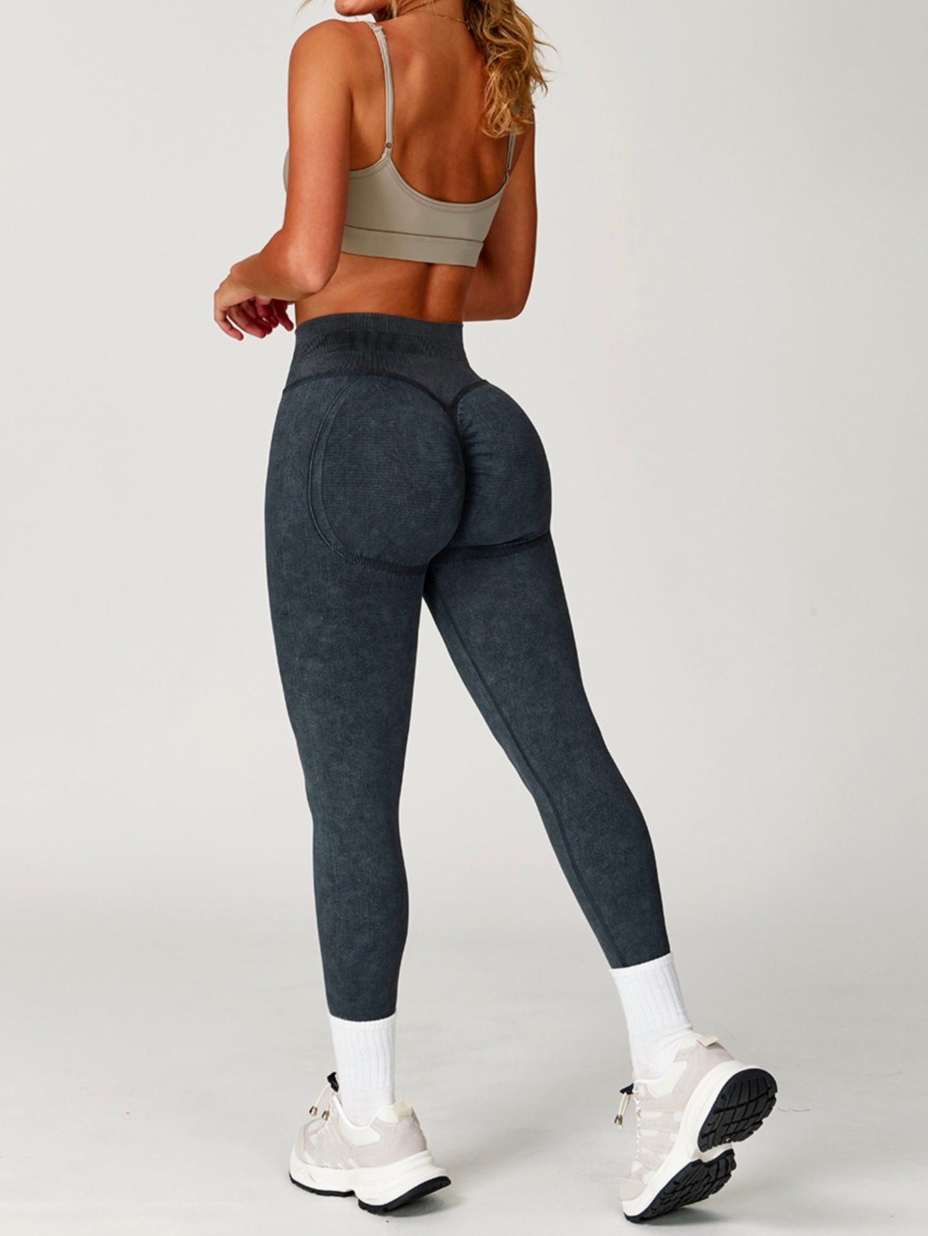 High Waist Acid Wash Butt-Lifting Seamless Leggings