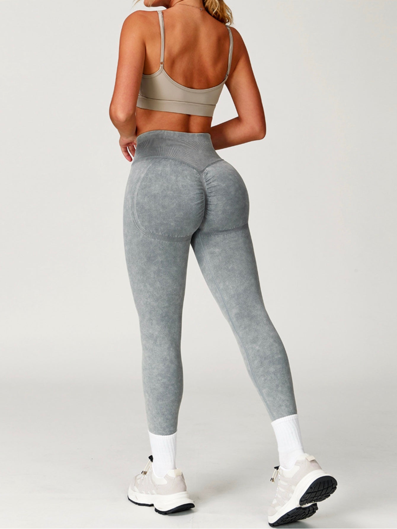 High Waist Acid Wash Butt-Lifting Seamless Leggings