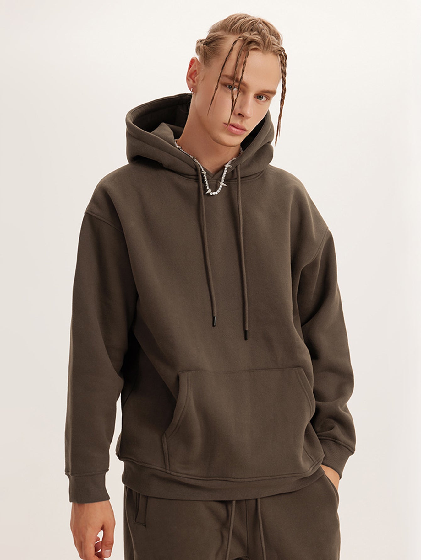 DIY Unisex Lined Pullover Drawstring Hoodie with Pocket